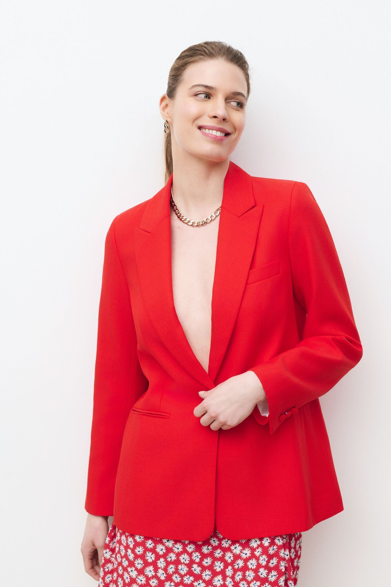 Jacketts / Sakkos 261V-VPODIUMUNI damen rot Caroll Jacketts / Sakkos 261V-VPODIUMUNI damen rot FLAME SCARLET