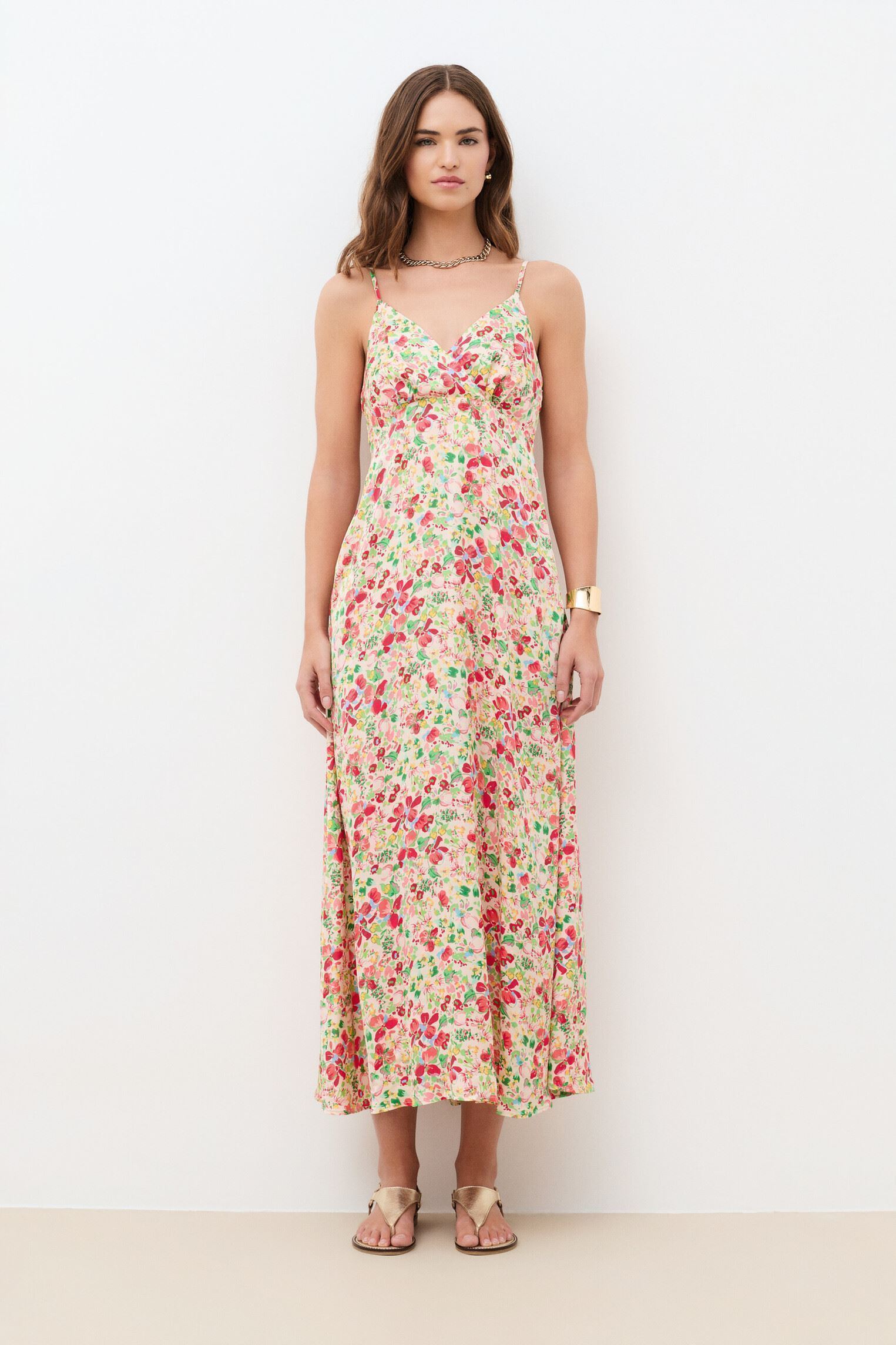 Robes 261R-ROMARY femme multicolore Caroll Robes 261R-ROMARY femme multicolore CRLIMP/PE26/JARDIN/MULTICO