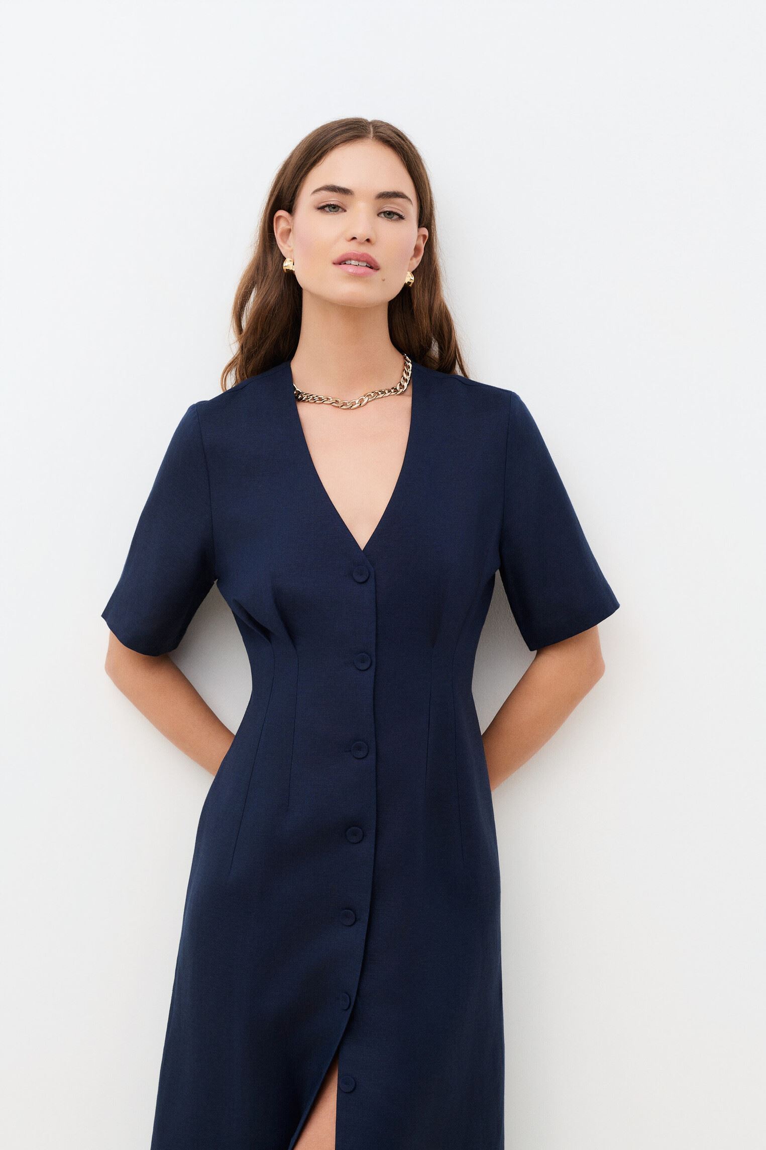 Kleider 261R-ROSARIA damen blau Caroll Kleider 261R-ROSARIA damen blau BLACK IRIS