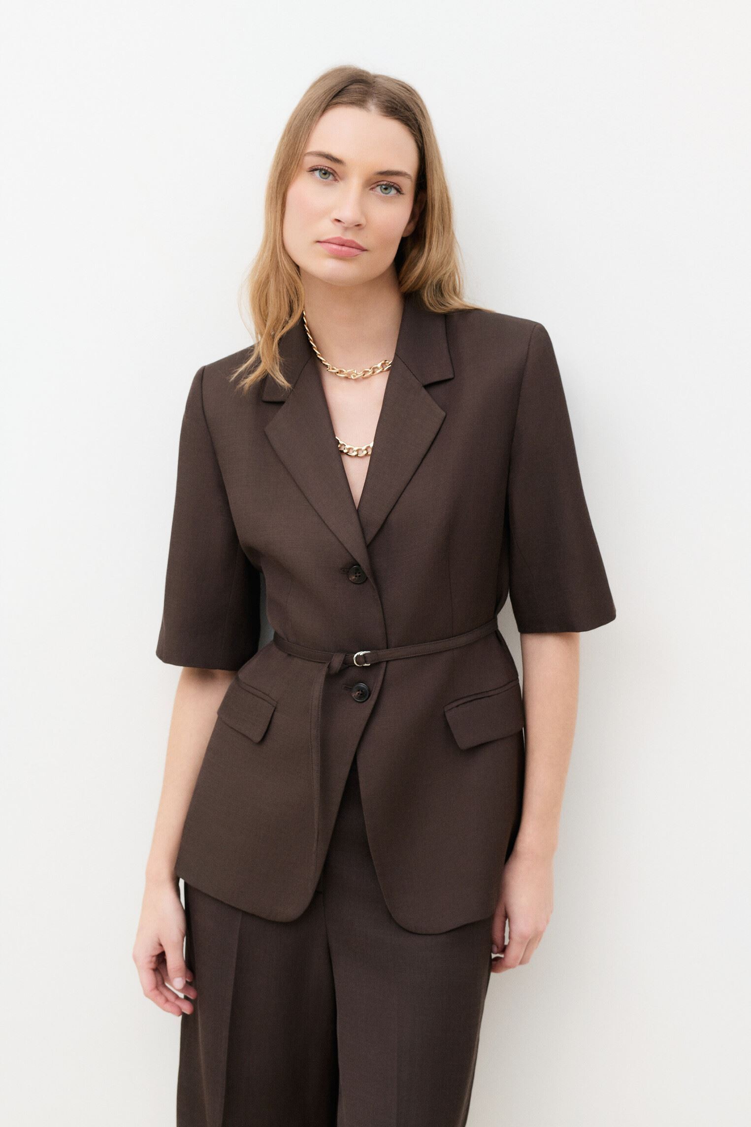 Vestes de costume 261V-VMARCHAND femme marron Caroll Vestes de costume 261V-VMARCHAND femme marron MULCH