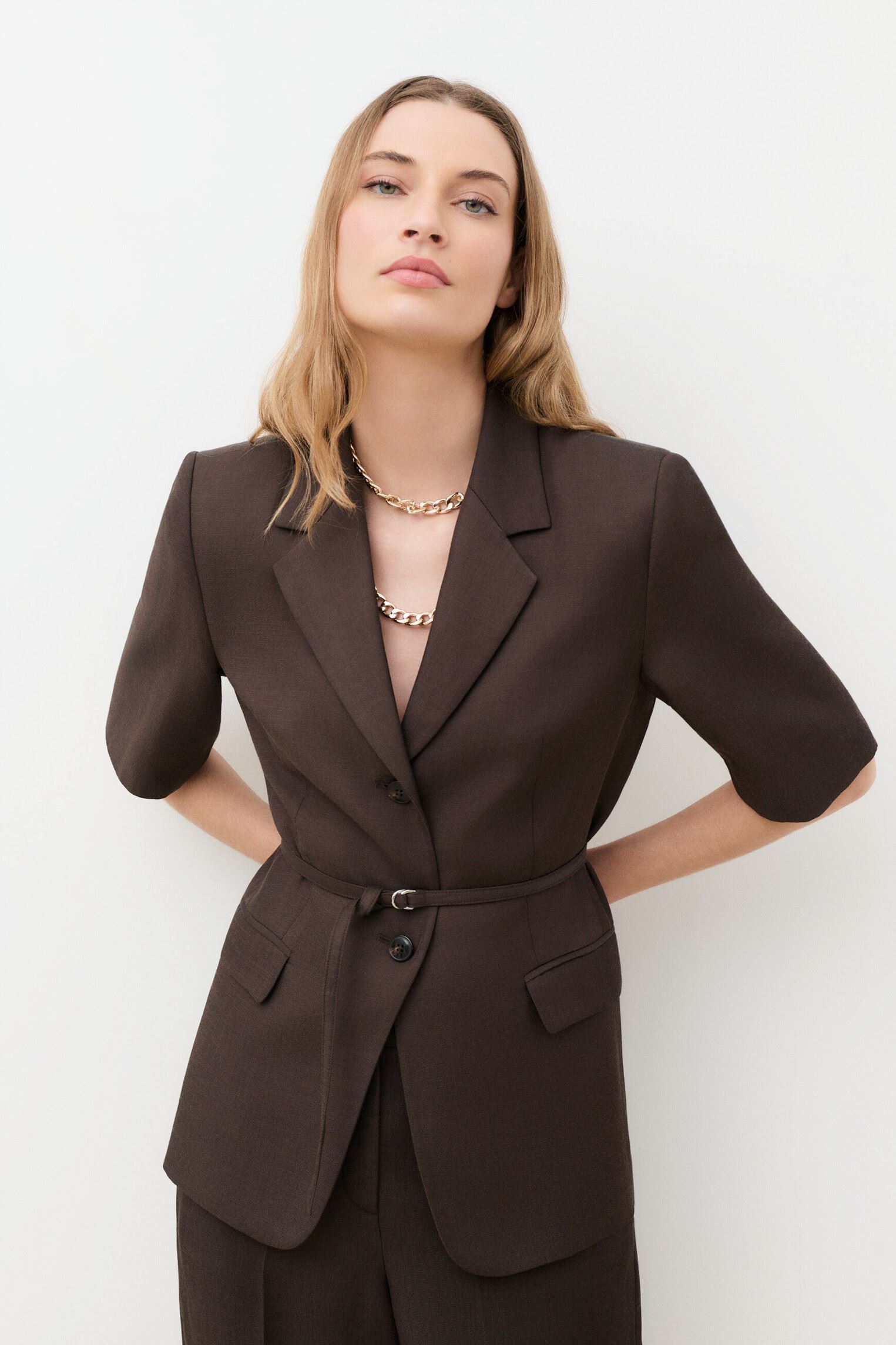 Vestes de costume 261V-VMARCHAND femme marron Caroll Vestes de costume 261V-VMARCHAND femme marron MULCH
