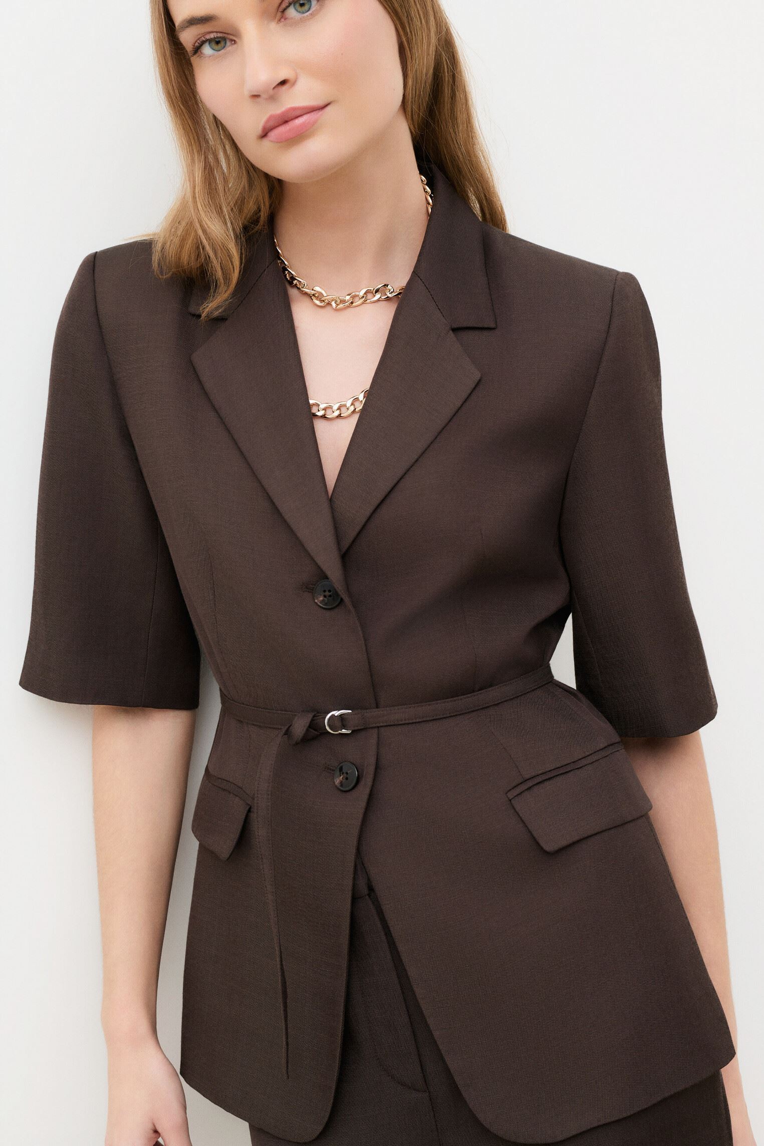 Vestes de costume 261V-VMARCHAND femme marron Caroll Vestes de costume 261V-VMARCHAND femme marron MULCH