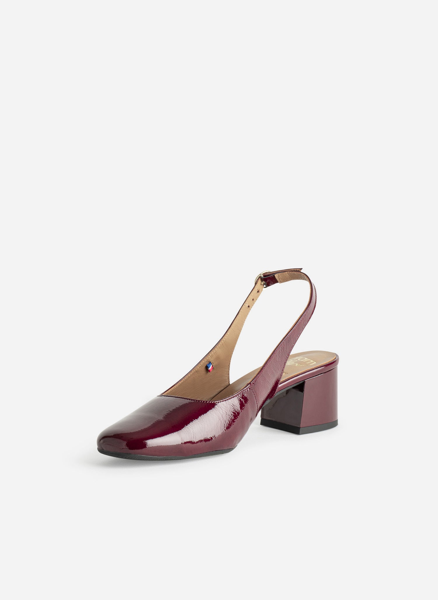 Escarpins En Cuir Bordeaux Taille 36 - Petit Talon - Marque Silvia - Neufs Sans Boîte