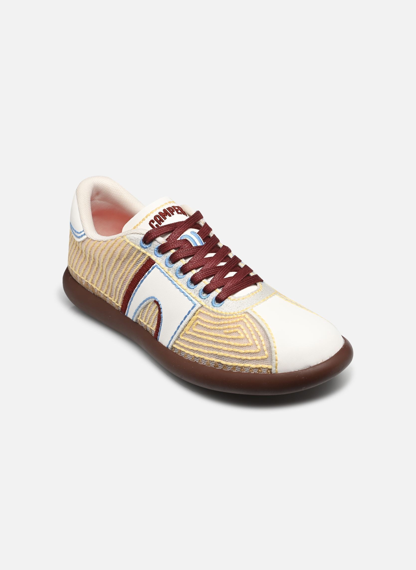 Baskets Psoller K201858 femme jaune Camper Baskets Psoller K201858 femme jaune Neptune Emb.Flora-Oat-Pipe