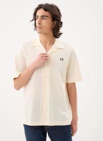 Chemises Compress Mesh Revere Collar Sh homme blanc