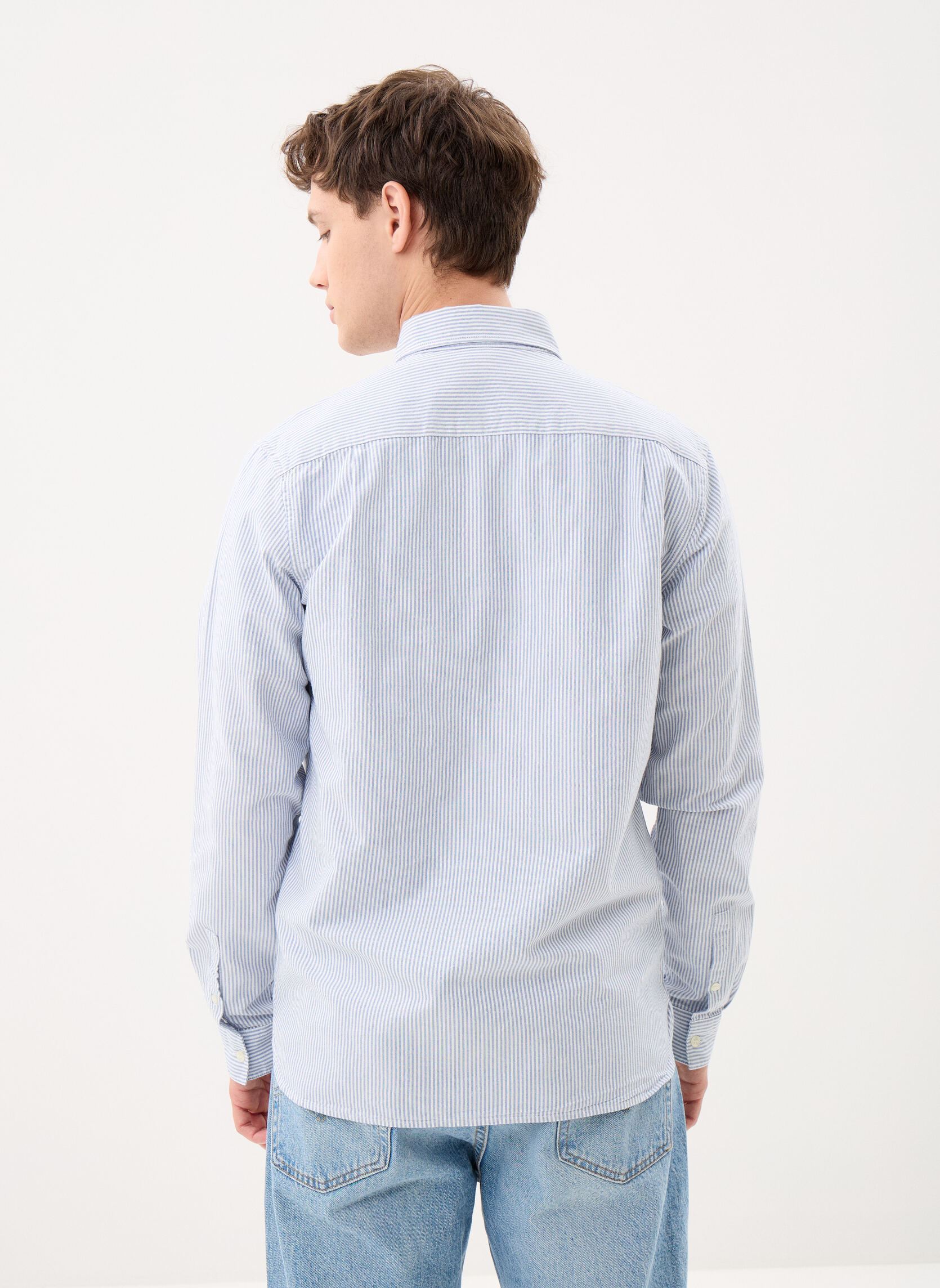 Hemden Oxford Stripe Shirt herren blau Fred Perry Hemden Oxford Stripe Shirt herren blau Blue/white