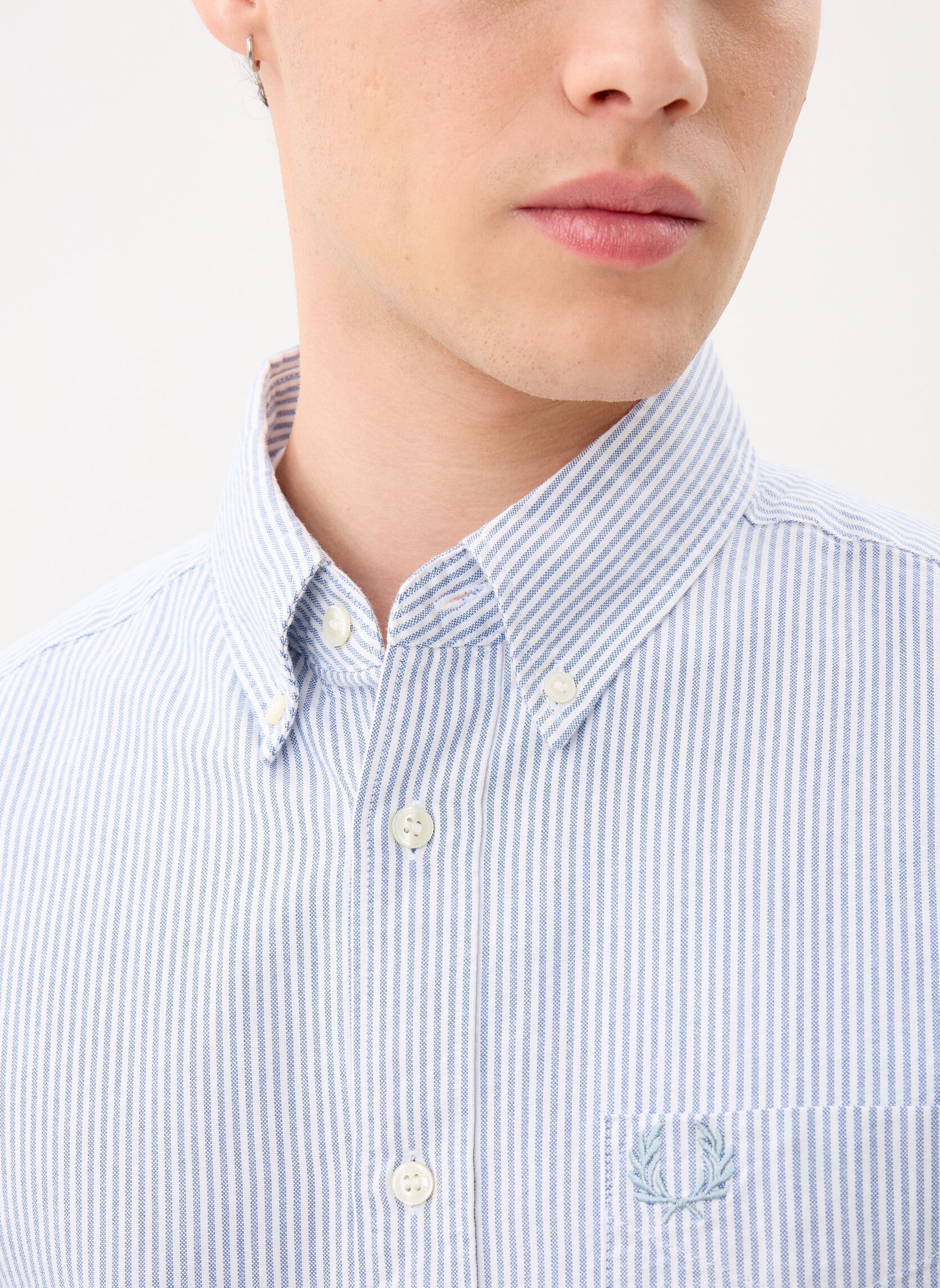 Hemden Oxford Stripe Shirt herren blau Fred Perry Hemden Oxford Stripe Shirt herren blau Blue/white