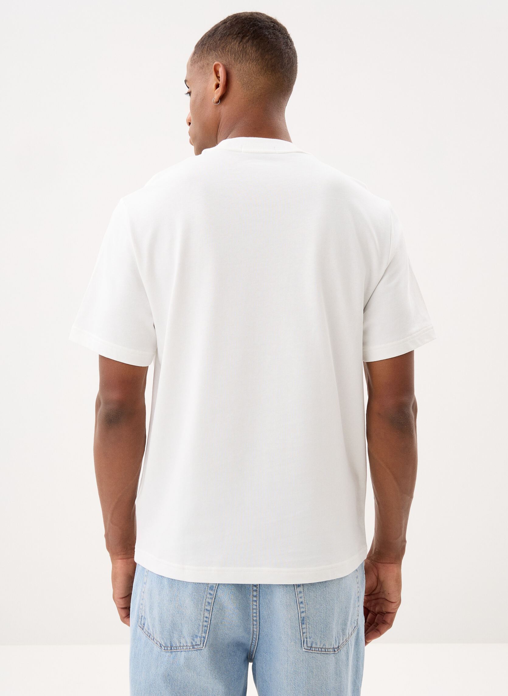 Kurzarm-T-Shirts Pocket Detail T-Shirt herren weiß Fred Perry Kurzarm-T-Shirts Pocket Detail T-Shirt herren weiß Snow white