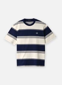 Tee-shirts Heavyweight Striped T-Shirt homme blanc Fred Perry Tee-shirts Heavyweight Striped T-Shirt homme blanc ECRU