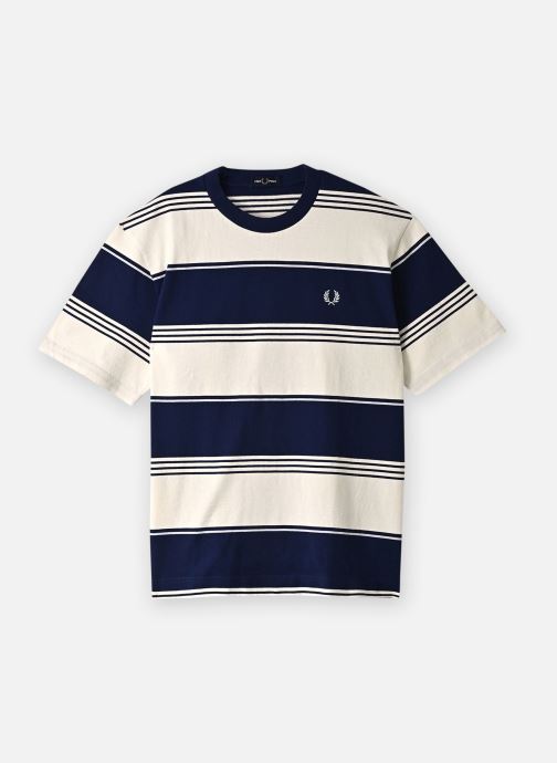 Fred Perry Tee-shirts Heavyweight Striped T-Shirt homme blanc