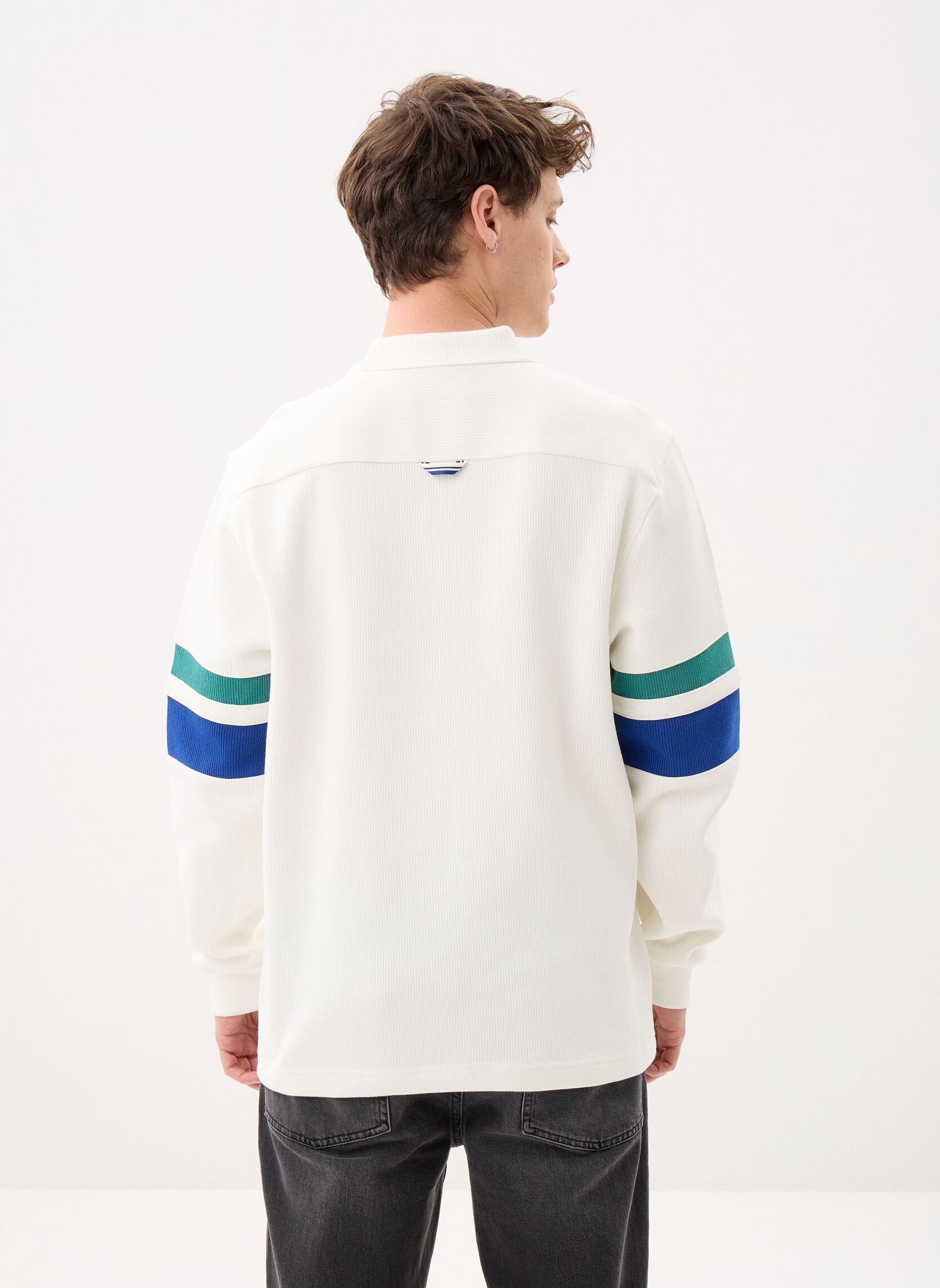 Korte mouwen polo's Tipped Sleeve Collared Sweat heren wit Fred Perry Korte mouwen polo's Tipped Sleeve Collared Sweat heren wit Snow white