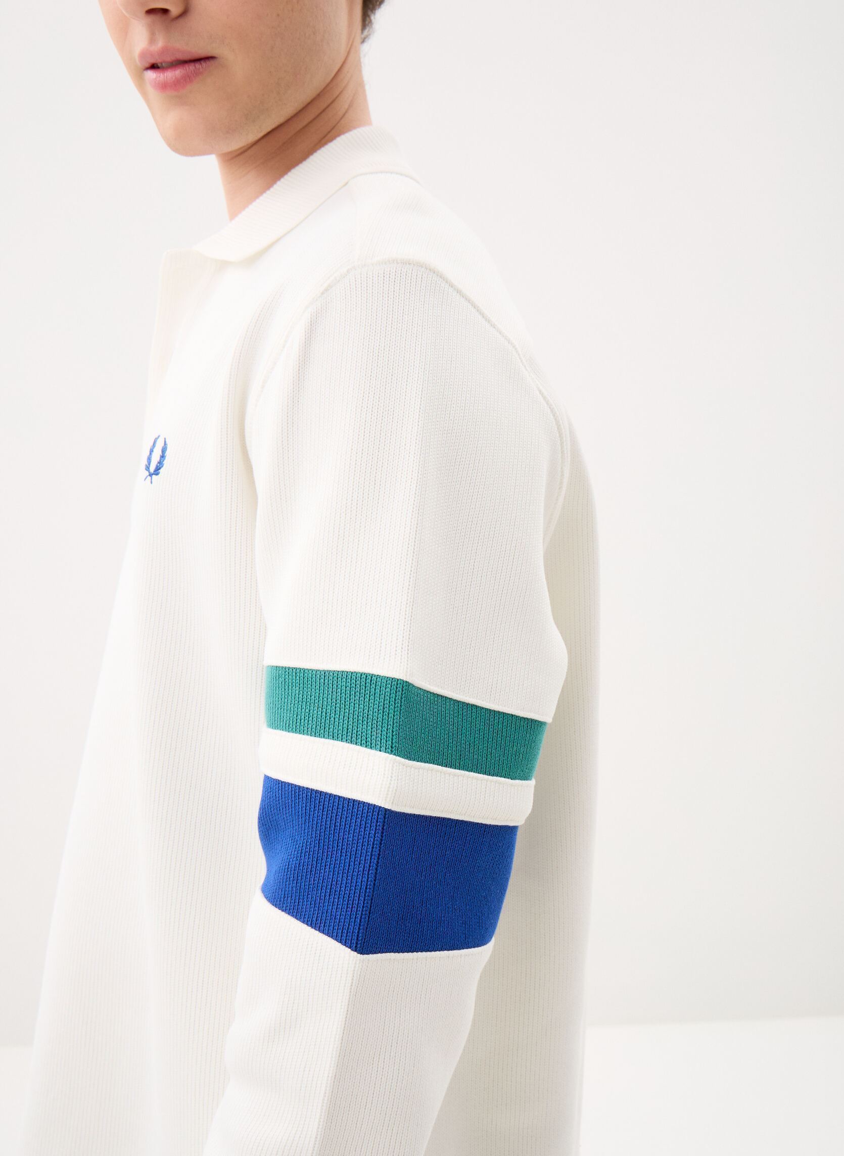 Korte mouwen polo's Tipped Sleeve Collared Sweat heren wit Fred Perry Korte mouwen polo's Tipped Sleeve Collared Sweat heren wit Snow white