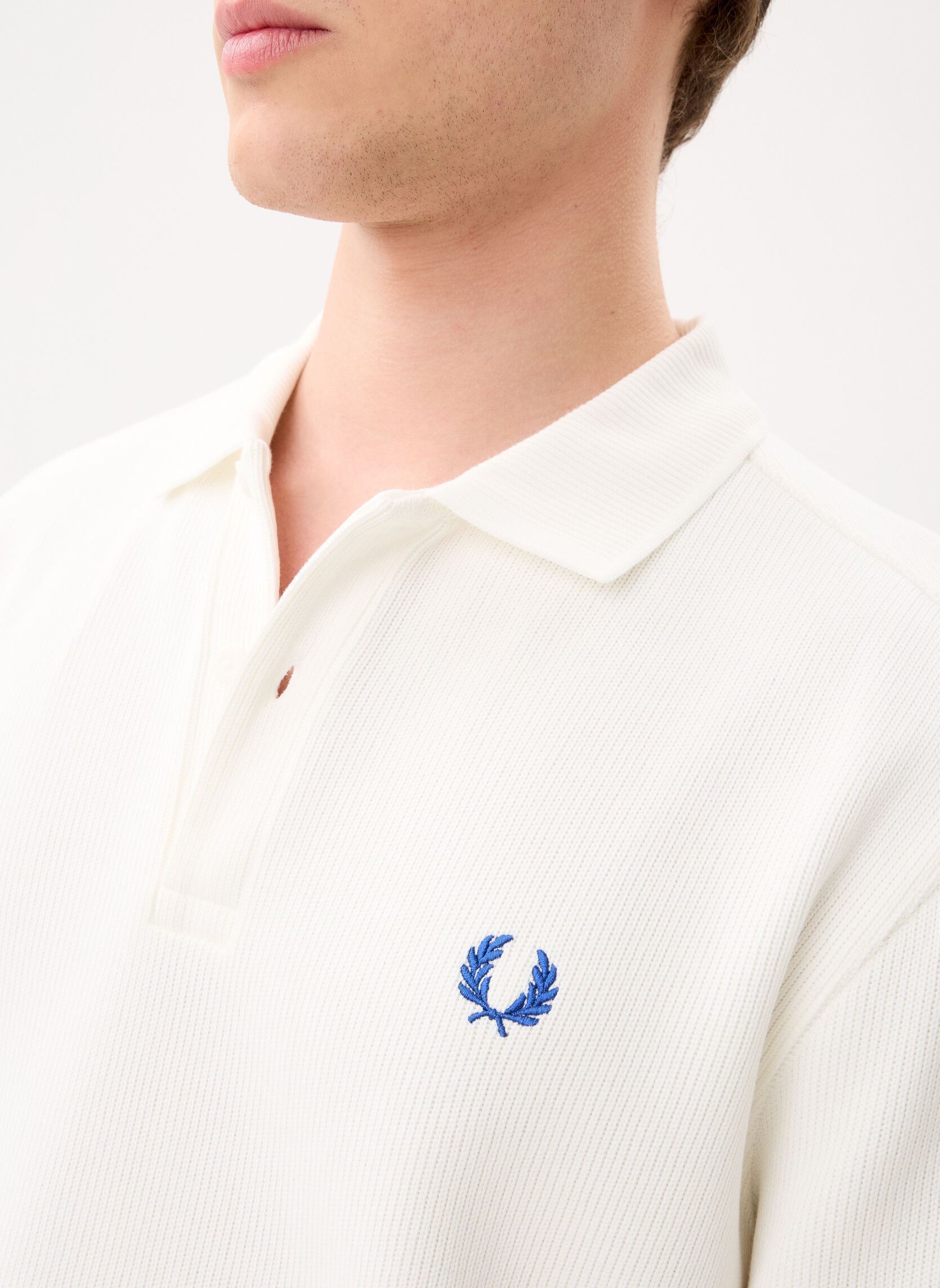 Korte mouwen polo's Tipped Sleeve Collared Sweat heren wit Fred Perry Korte mouwen polo's Tipped Sleeve Collared Sweat heren wit Snow white