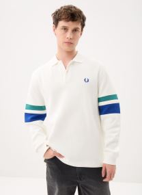 Korte mouwen polo's Tipped Sleeve Collared Sweat heren wit