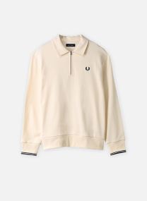 Polos Half Zip Collared Sweatshirt homme beige Fred Perry Polos Half Zip Collared Sweatshirt homme beige ECRU