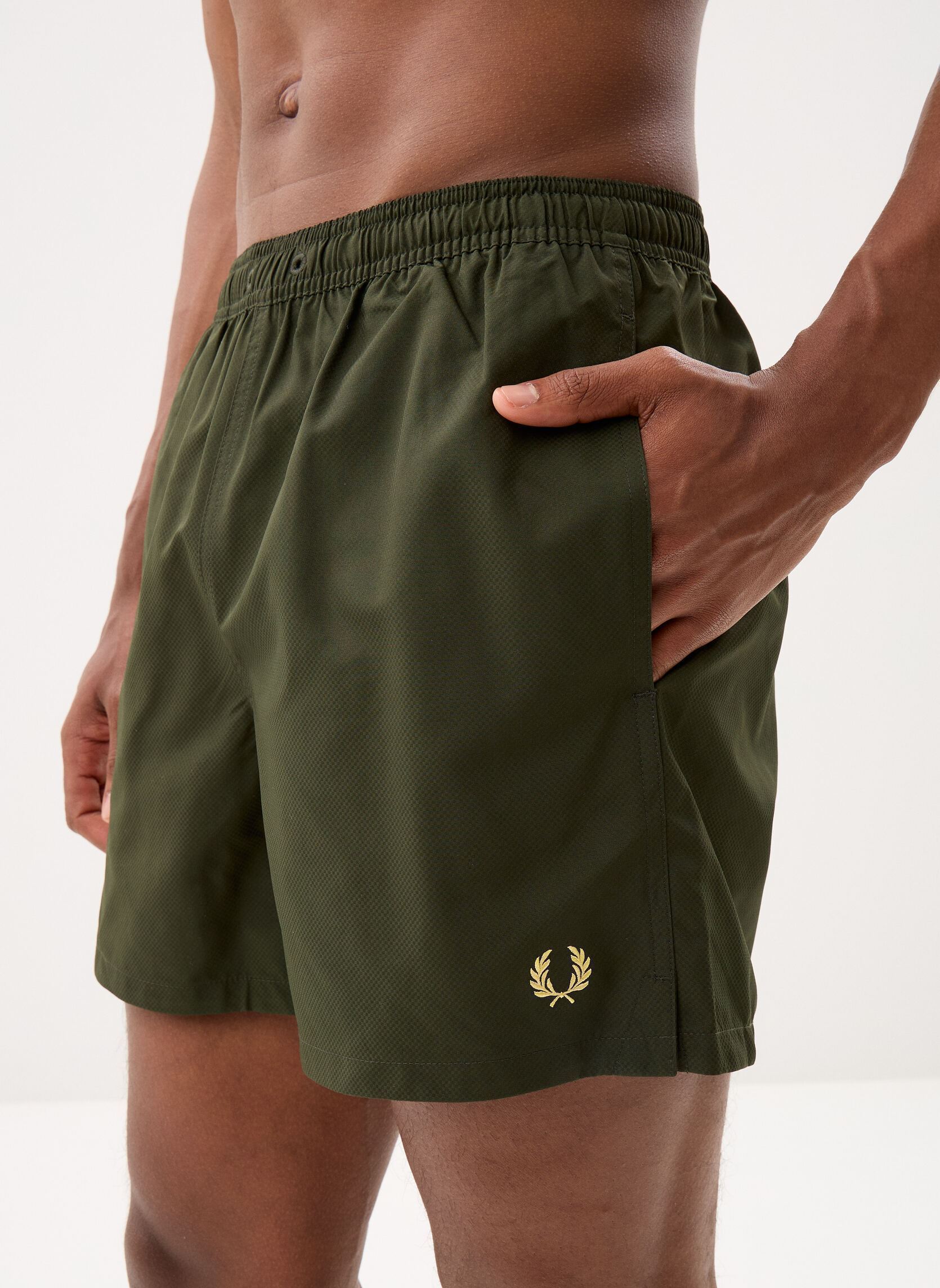 Zwemshorts Swimshorts heren groen Fred Perry Zwemshorts Swimshorts heren groen Hunting green