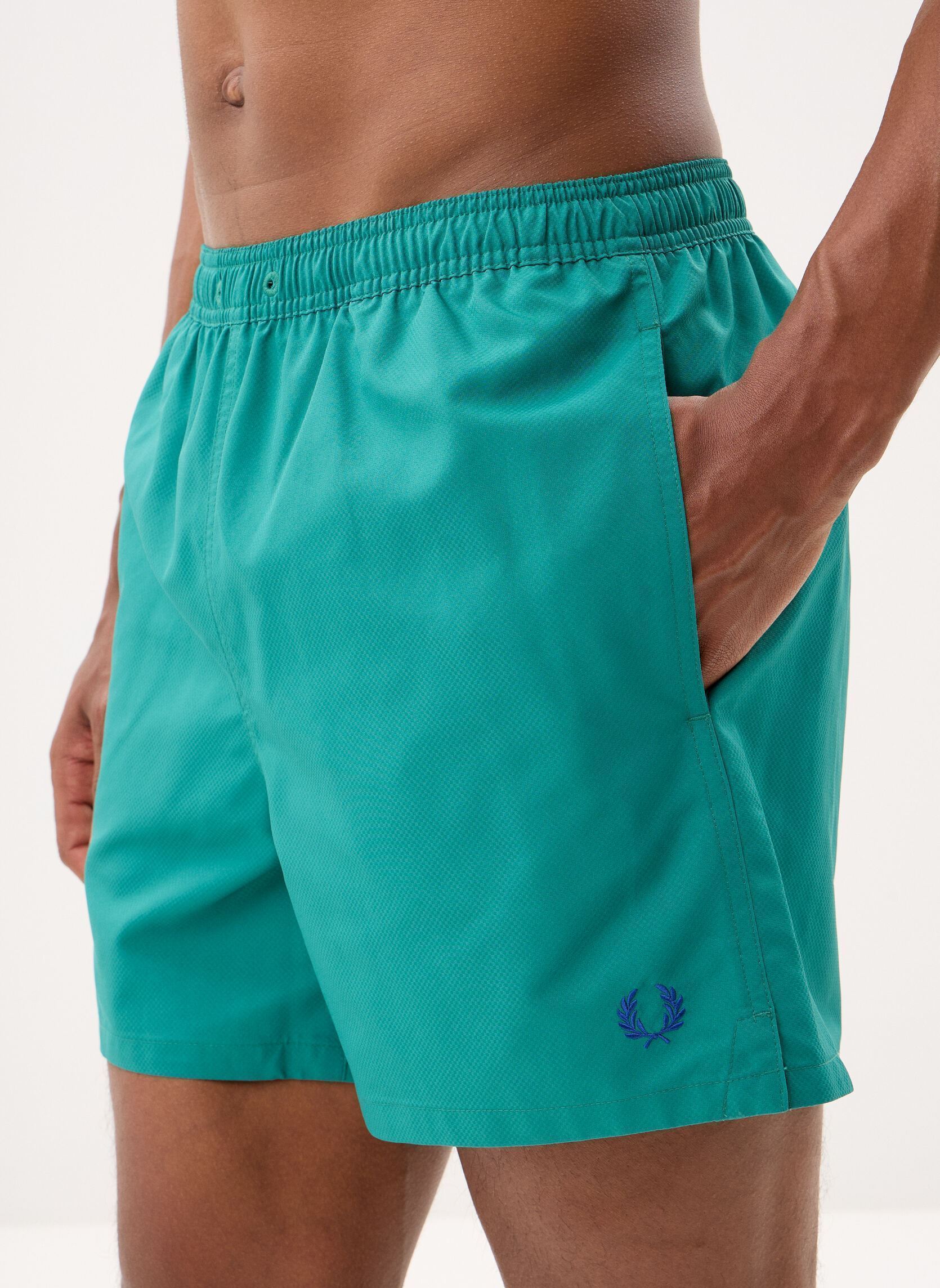Shorts de bain Swimshorts homme bleu Fred Perry Shorts de bain Swimshorts homme bleu Deep Mint