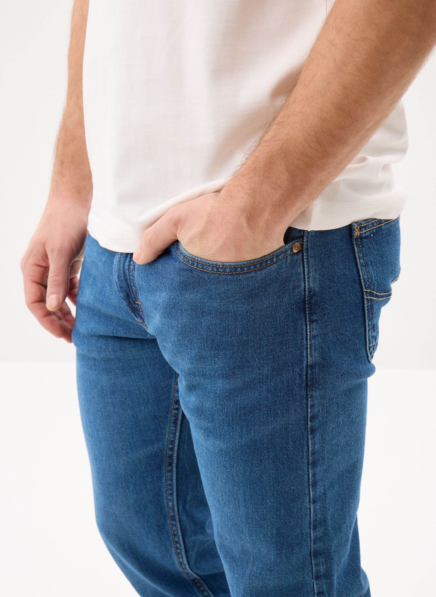 Rechte jeans / Straight Leg Jeans Slim Straight heren blauw Lee Rechte jeans / Straight Leg Jeans Slim Straight heren blauw INDY