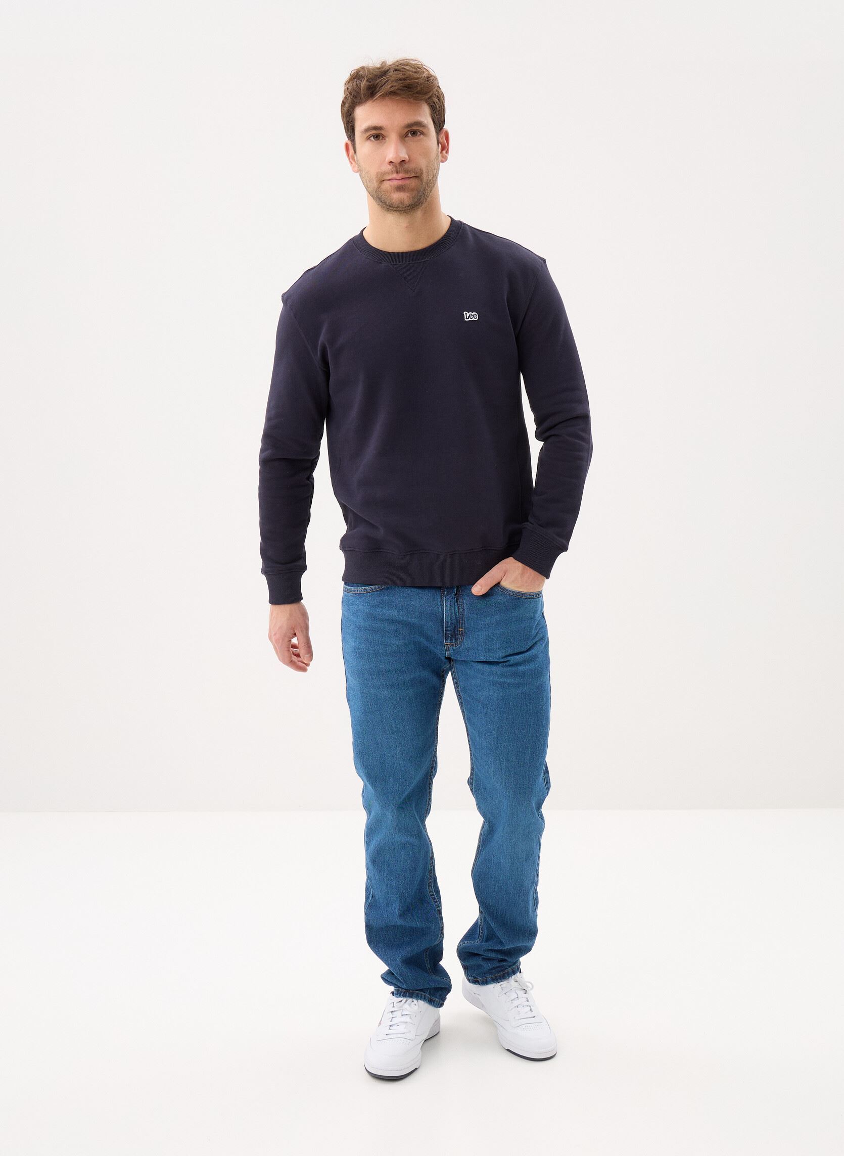 Sweatshirts Patch Crew Sws heren blauw Lee Sweatshirts Patch Crew Sws heren blauw MIDNIGHT NAVY