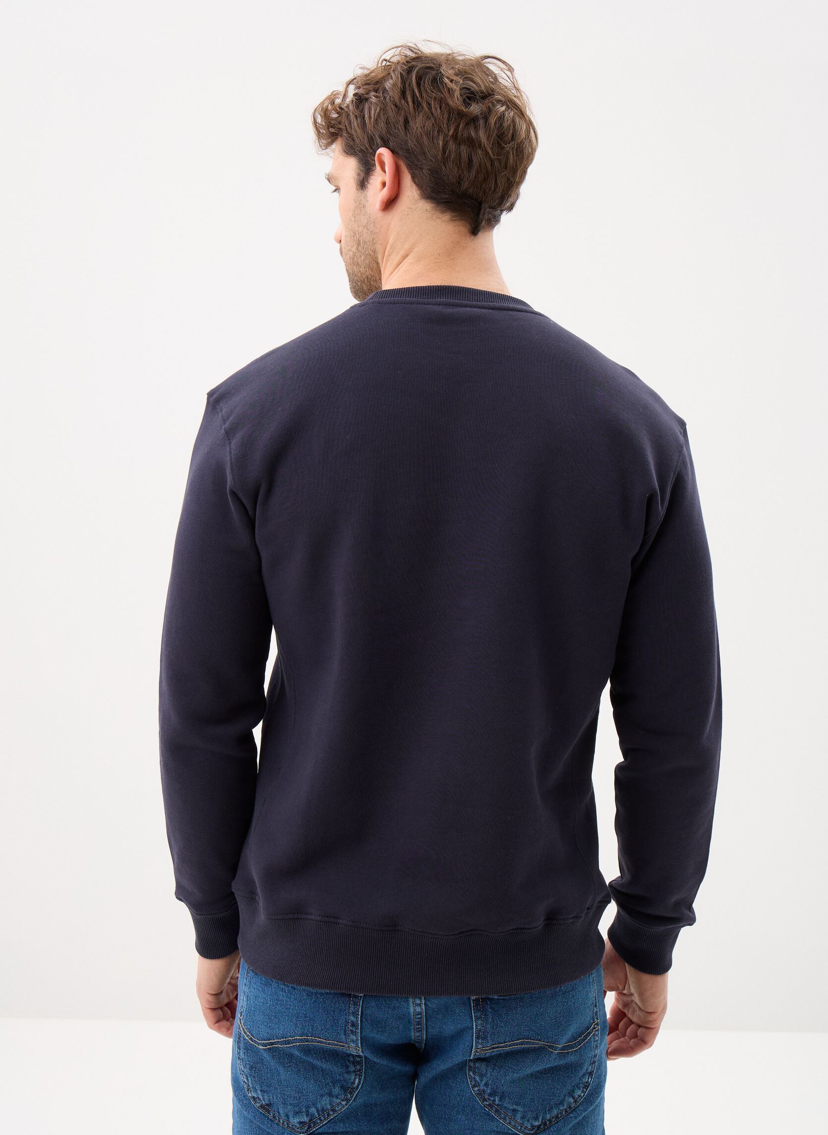Sweatshirts Patch Crew Sws heren blauw Lee Sweatshirts Patch Crew Sws heren blauw MIDNIGHT NAVY