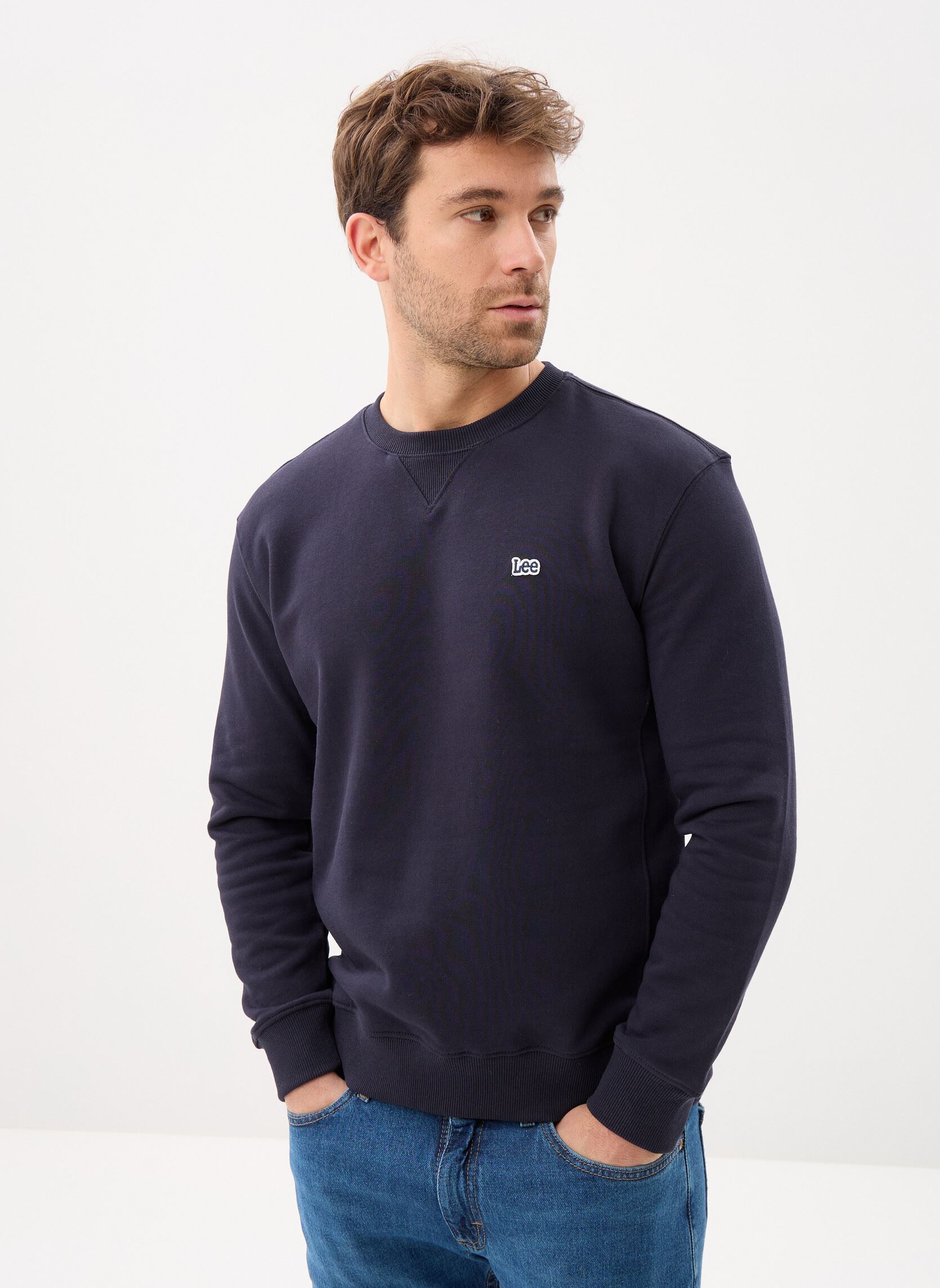 Sweat shirt Lee 112121794 PATCH CREW IT - vue 4