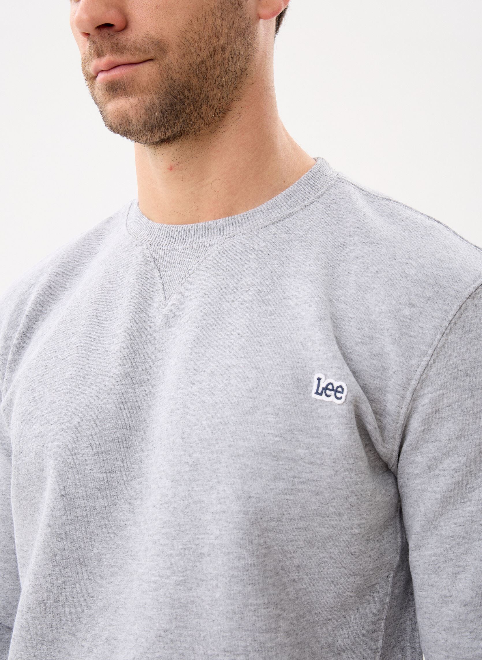Sweats Patch Crew Sws homme gris Lee Sweats Patch Crew Sws homme gris GREY MELE