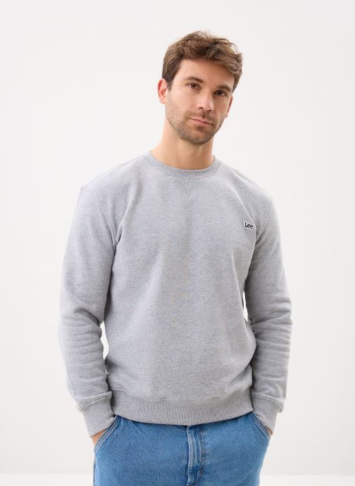 Lee Sweats Patch Crew Sws homme gris