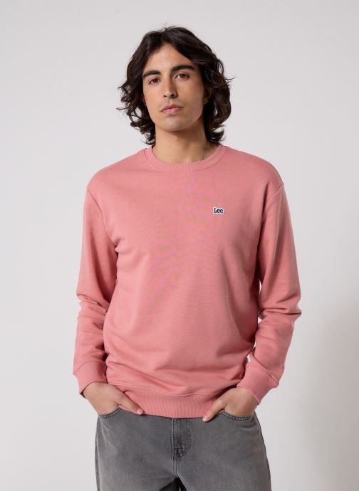 Lee Sweatshirts Patch Crew Sws herren rosa