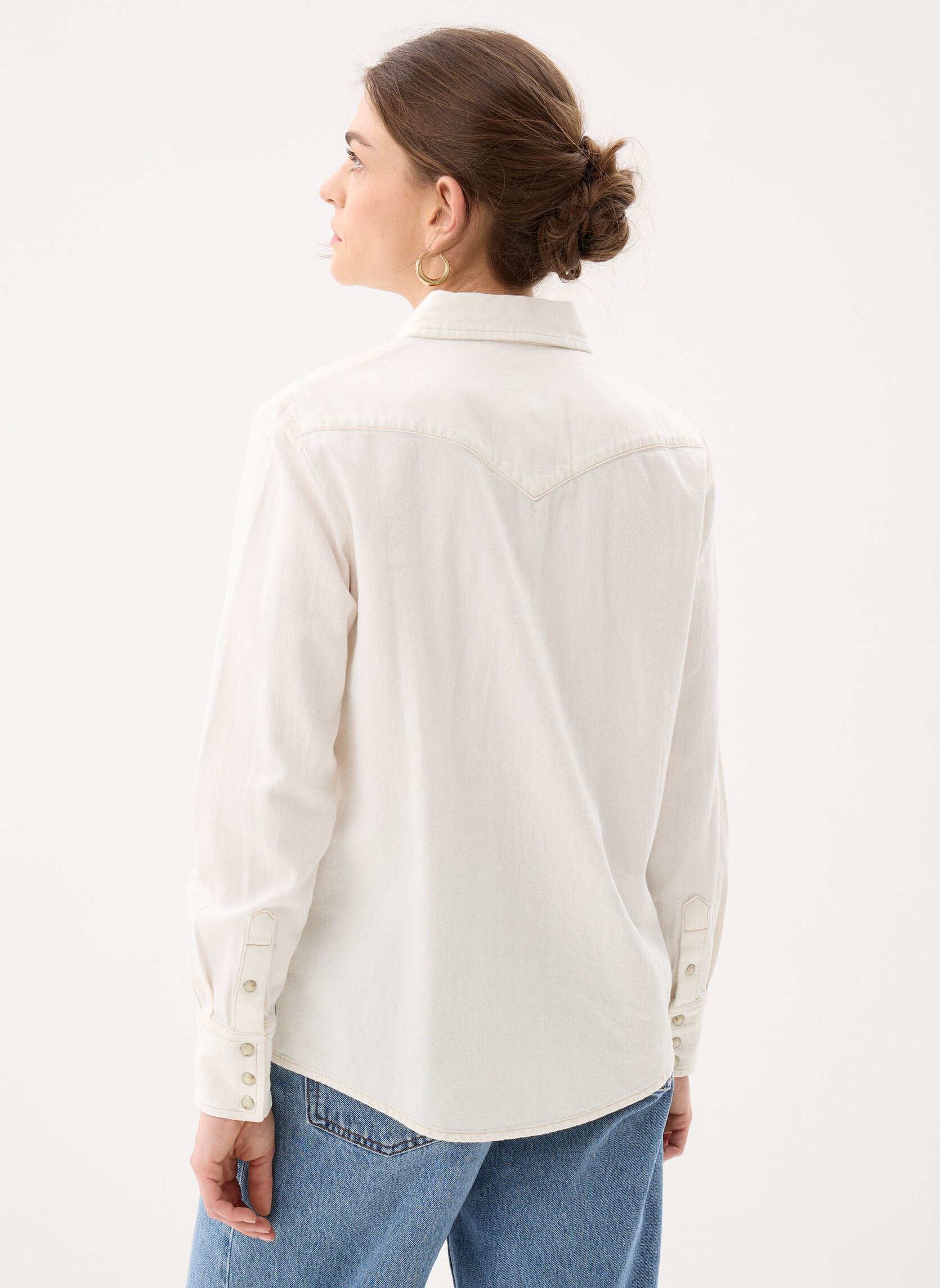Langarm-Hemden Regular Western Shirt damen weiß Lee Langarm-Hemden Regular Western Shirt damen weiß WINTER LIGHT