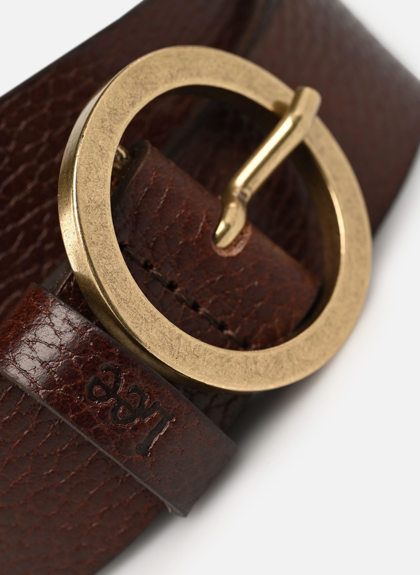 Gürtel Round Buckle Belt damen braun Lee Gürtel Round Buckle Belt damen braun DARK BROWN