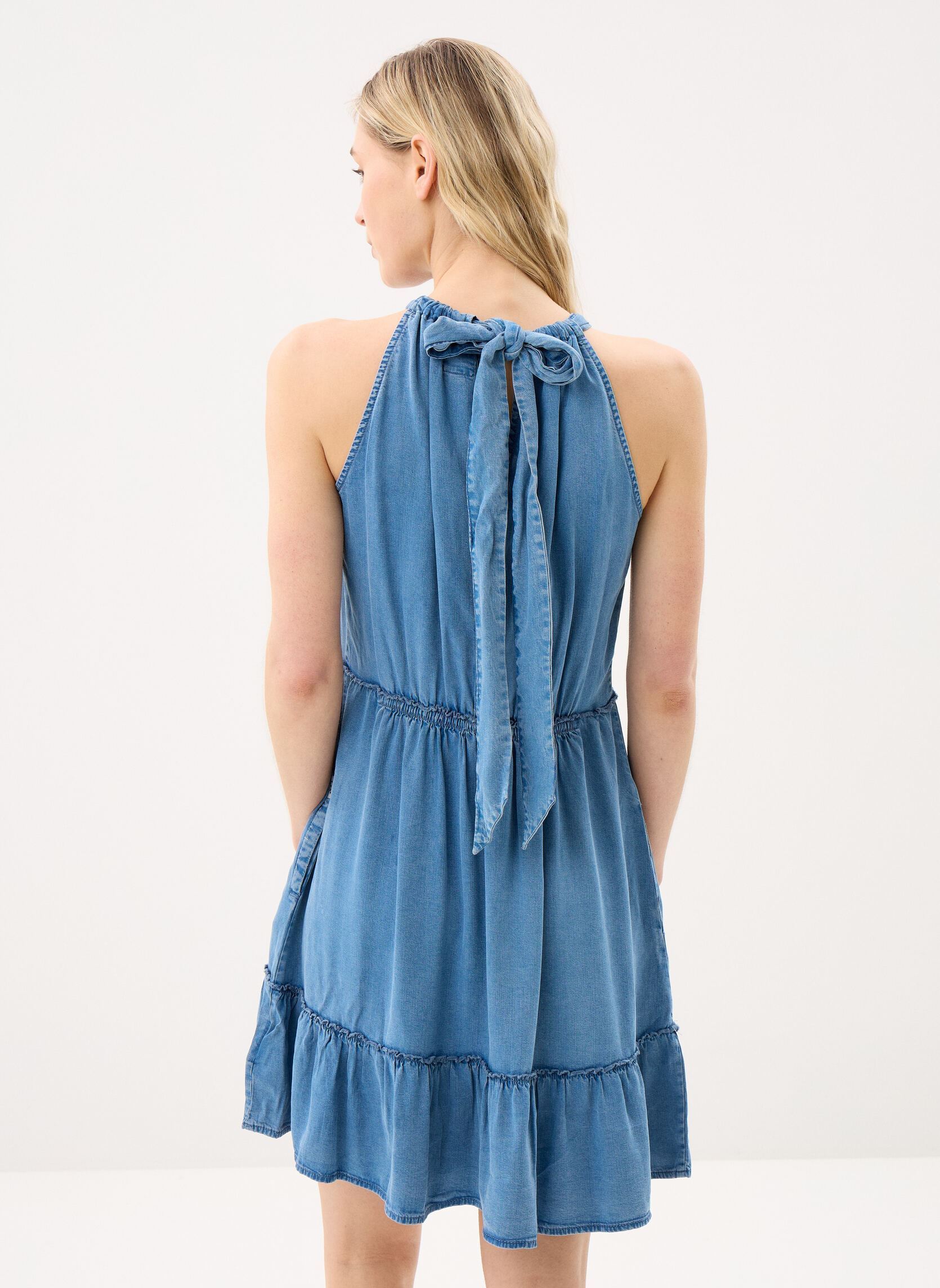 Jurken Short Summer Dress dames blauw Lee Jurken Short Summer Dress dames blauw ICE STORM