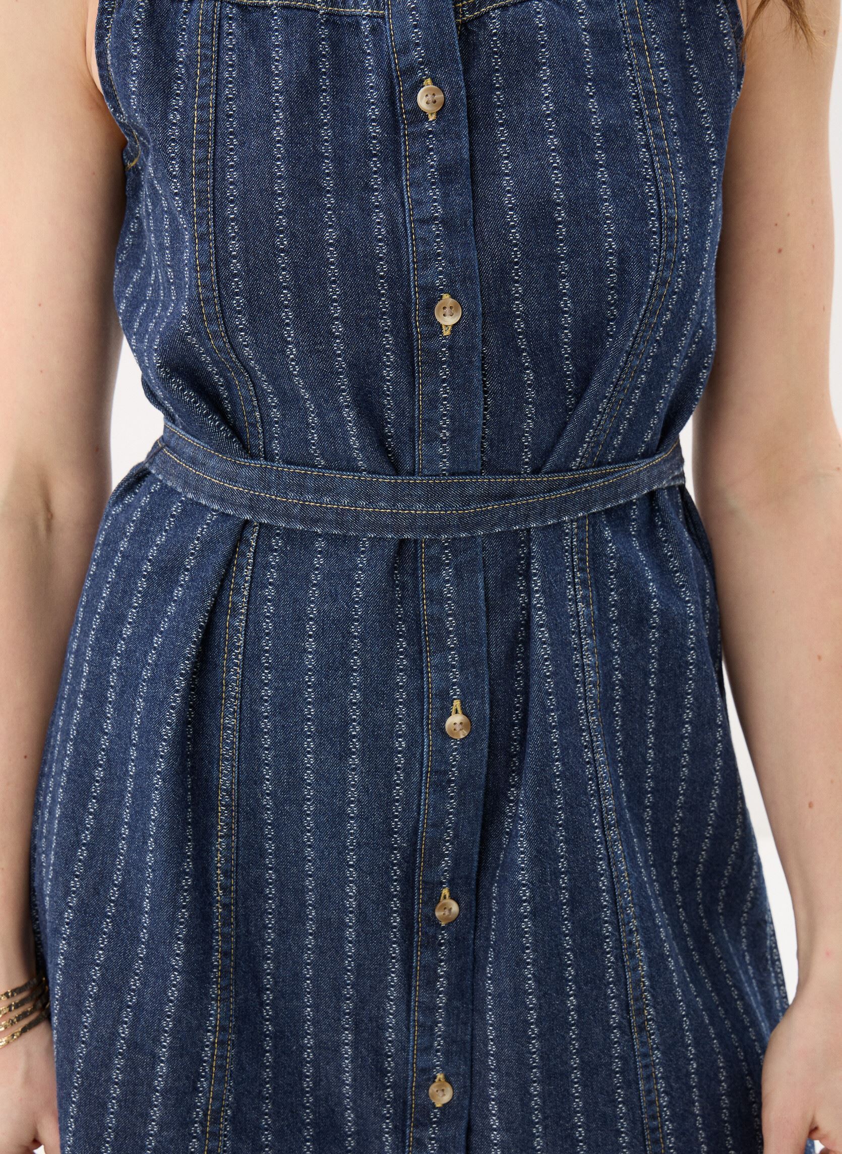 Robes longues Sleeveless Denim Dress femme bleu Lee Robes longues Sleeveless Denim Dress femme bleu INDIGO RUSH