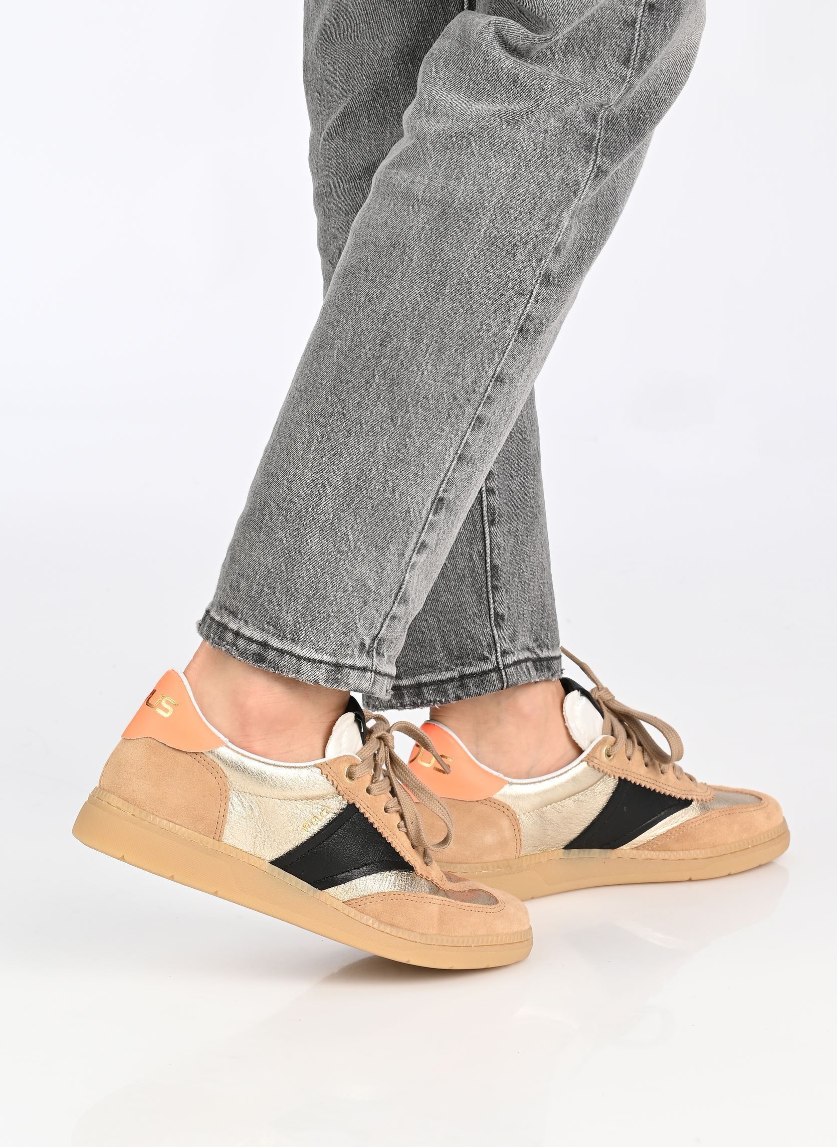 Sneakers N04101 dames beige Mjus Sneakers N04101 dames beige AVENA+PLATINO+NERO+LATTE+ARANC