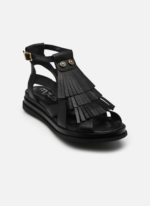 Mjus Sandalen met sleehak en plateau N14007 dames zwart