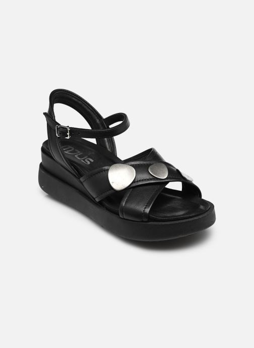 Mjus Sandalen met sleehak en plateau N16009 dames zwart