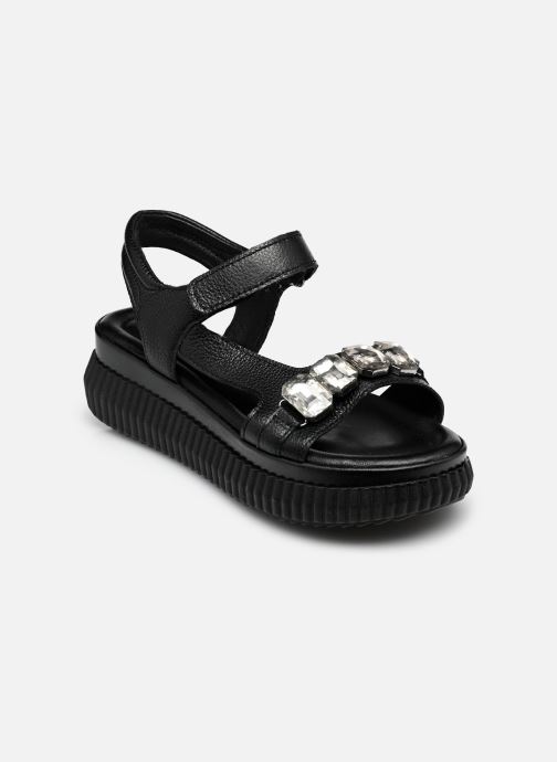 Mjus Sandalen met sleehak en plateau N18001 dames zwart