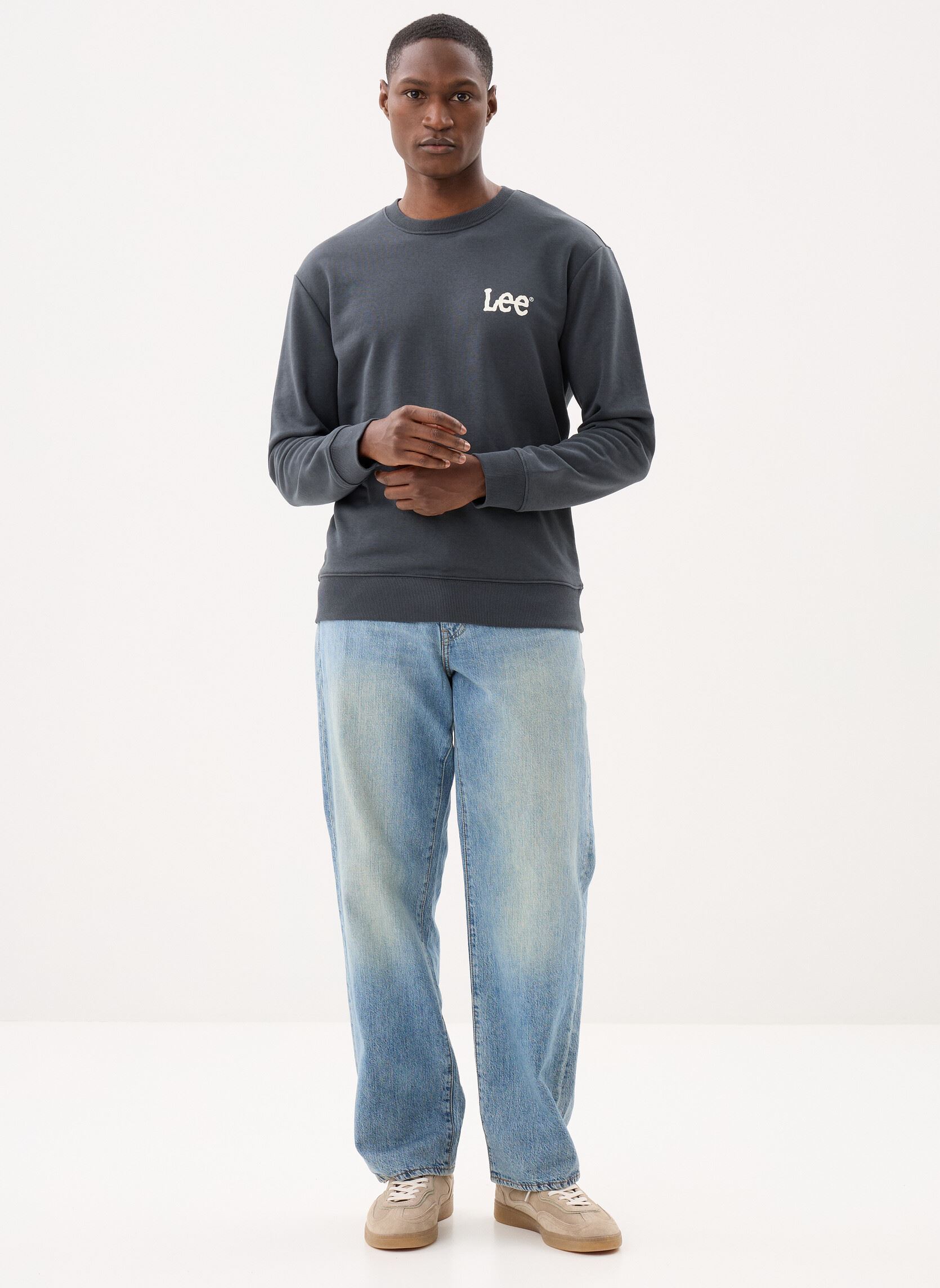 Sweatshirts Wobbly Lee Sws herren schwarz Lee Sweatshirts Wobbly Lee Sws herren schwarz WASHED BLACK