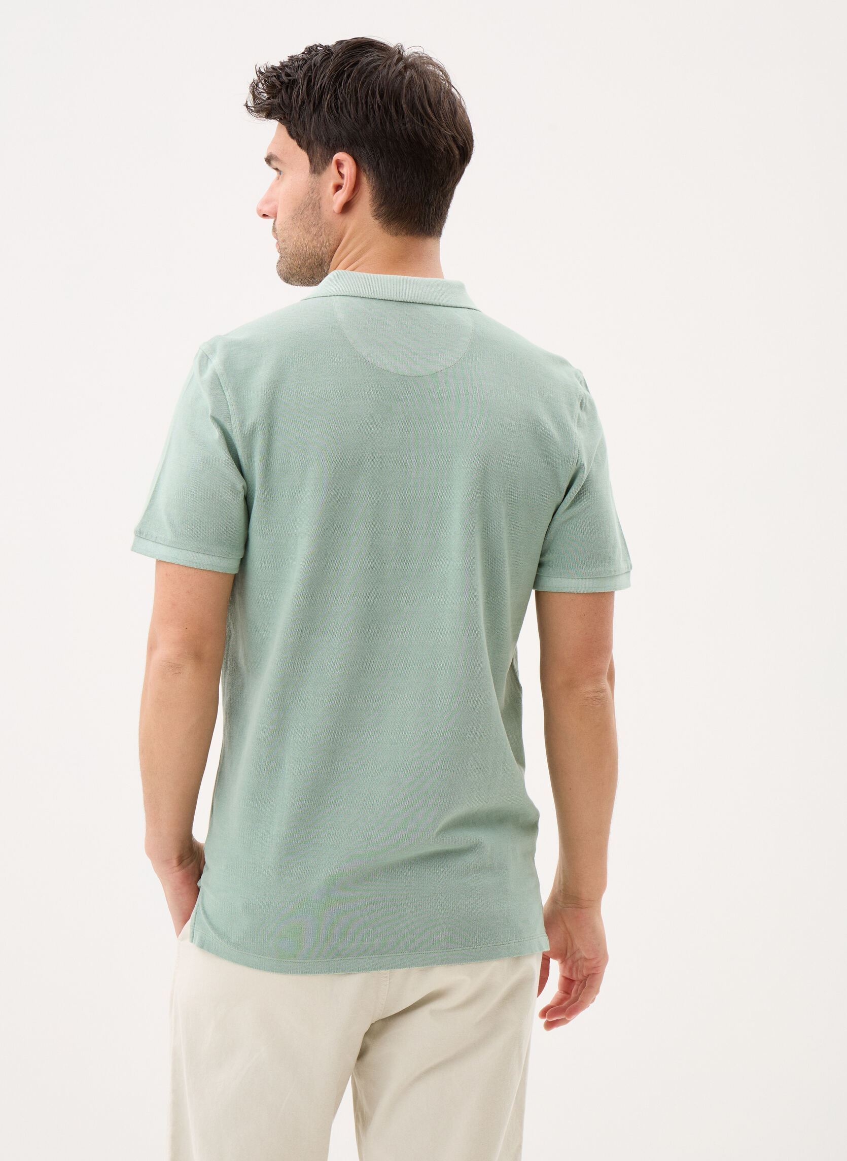 Kurzarm-Poloshirts Garment Dye Polo herren grün Lee Kurzarm-Poloshirts Garment Dye Polo herren grün DESERT SAGE