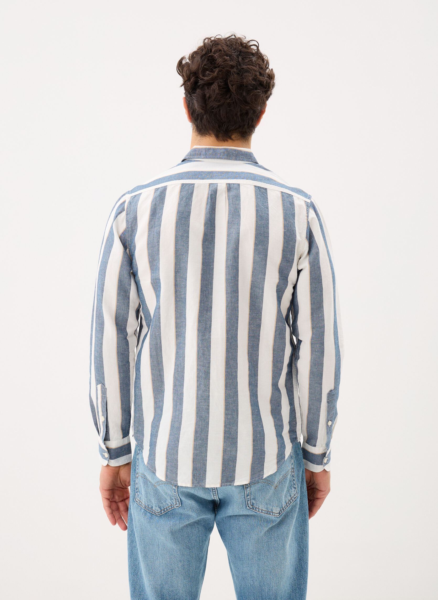 Chemises Lee Shirt homme bleu Lee Chemises Lee Shirt homme bleu BLUE STRIPE