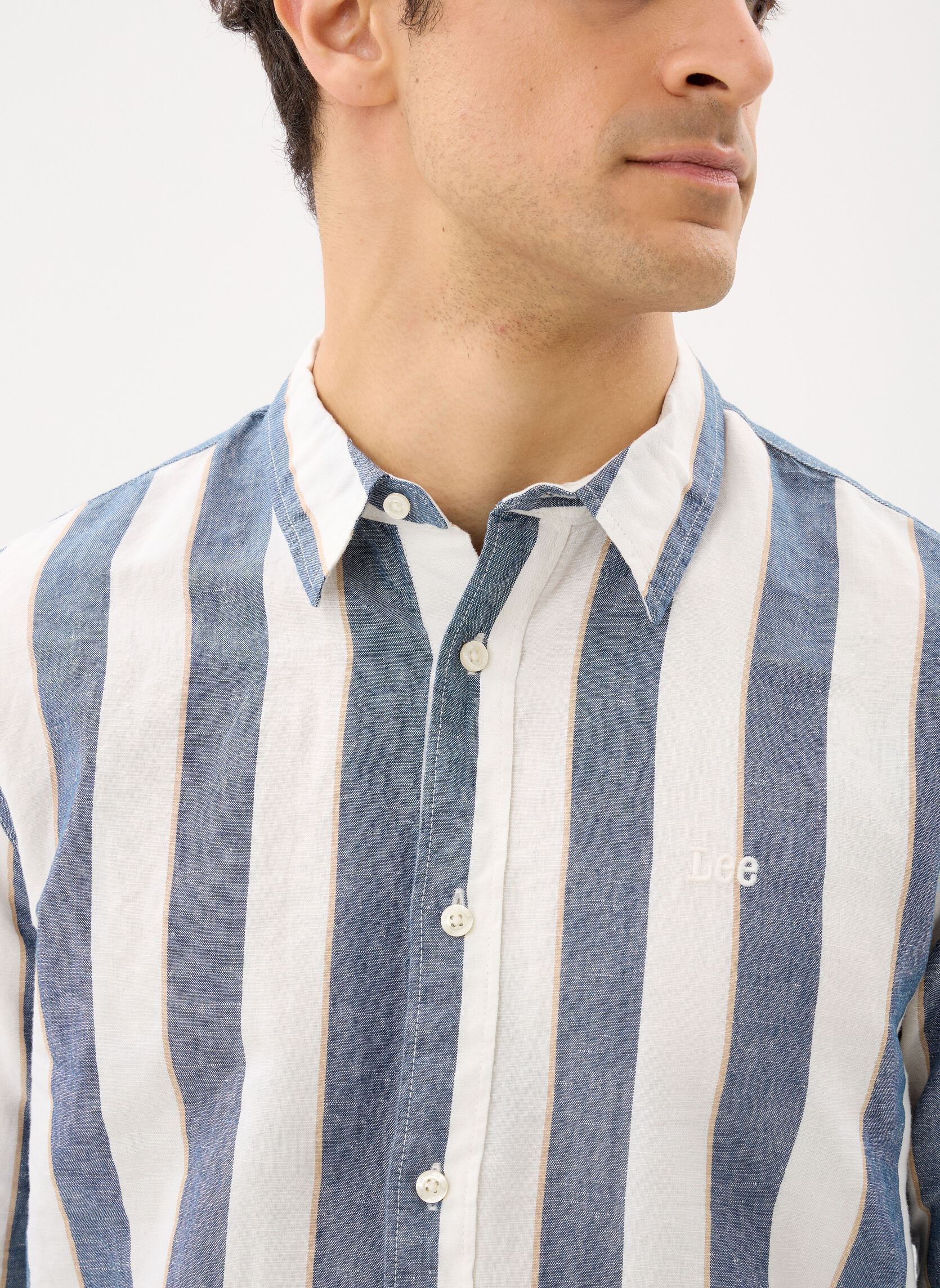 Chemises Lee Shirt homme bleu Lee Chemises Lee Shirt homme bleu BLUE STRIPE