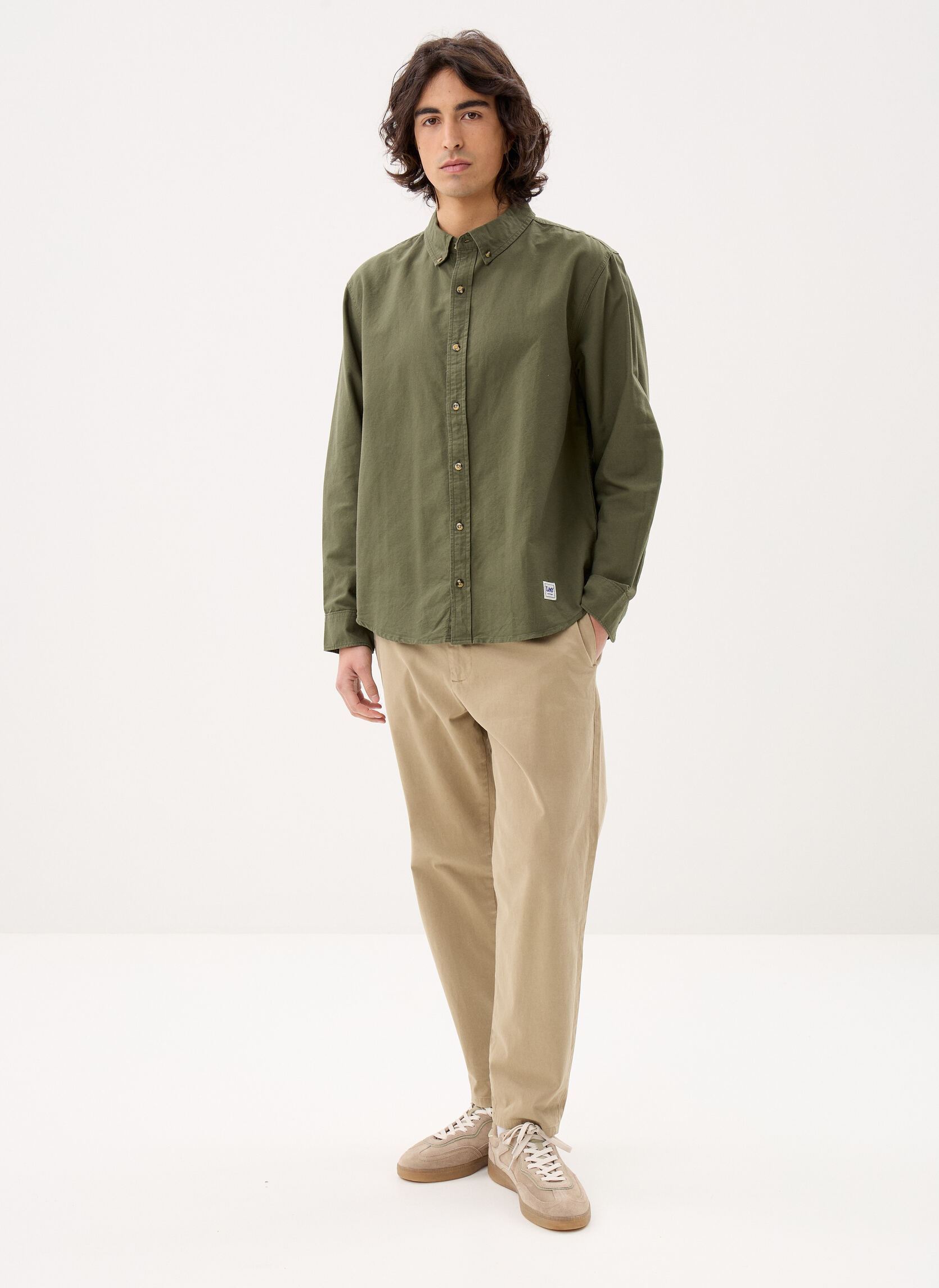 Chemises Workwear Button Down homme vert Lee Chemises Workwear Button Down homme vert OAK MOSS