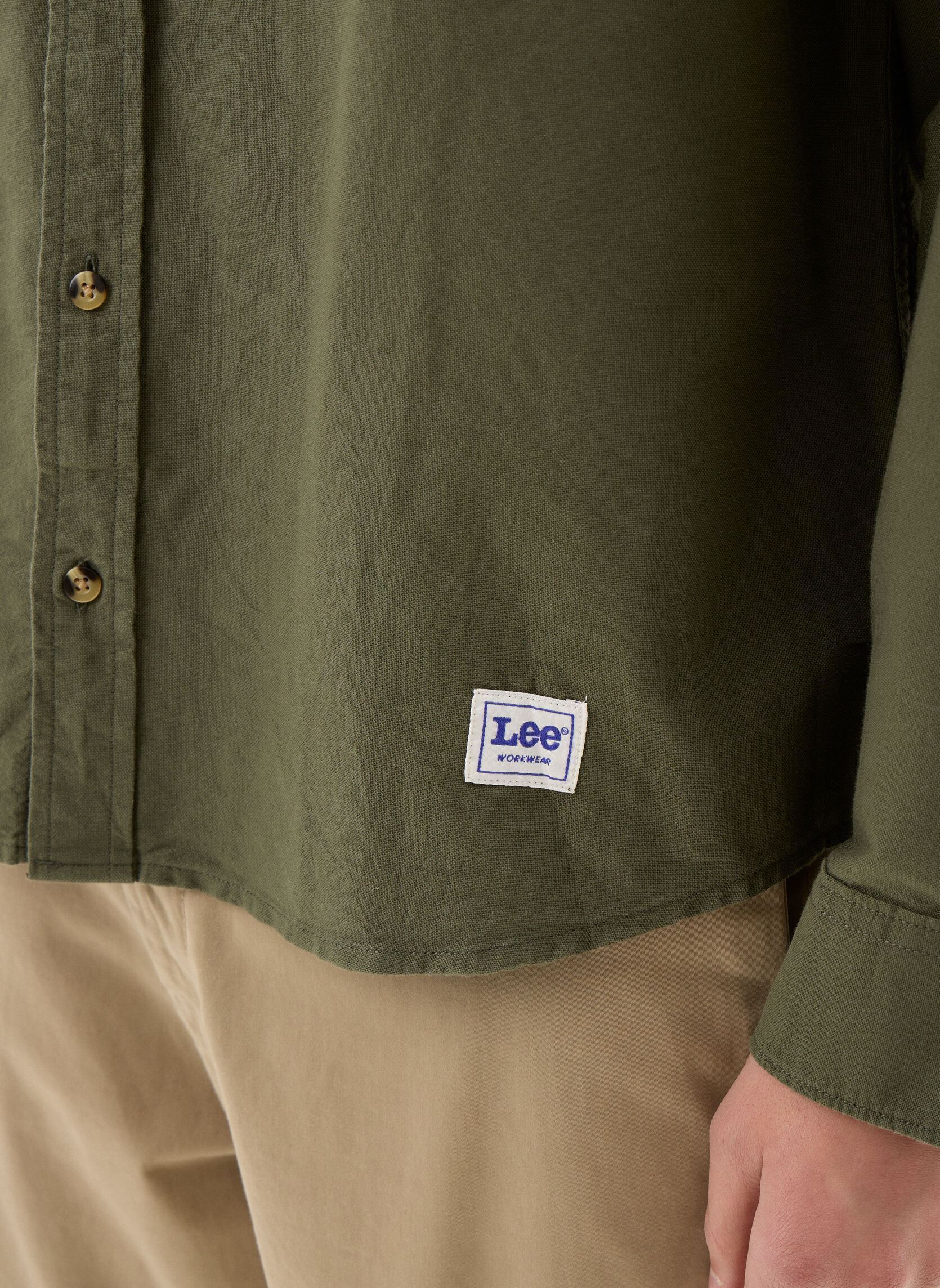 Chemises Workwear Button Down homme vert Lee Chemises Workwear Button Down homme vert OAK MOSS