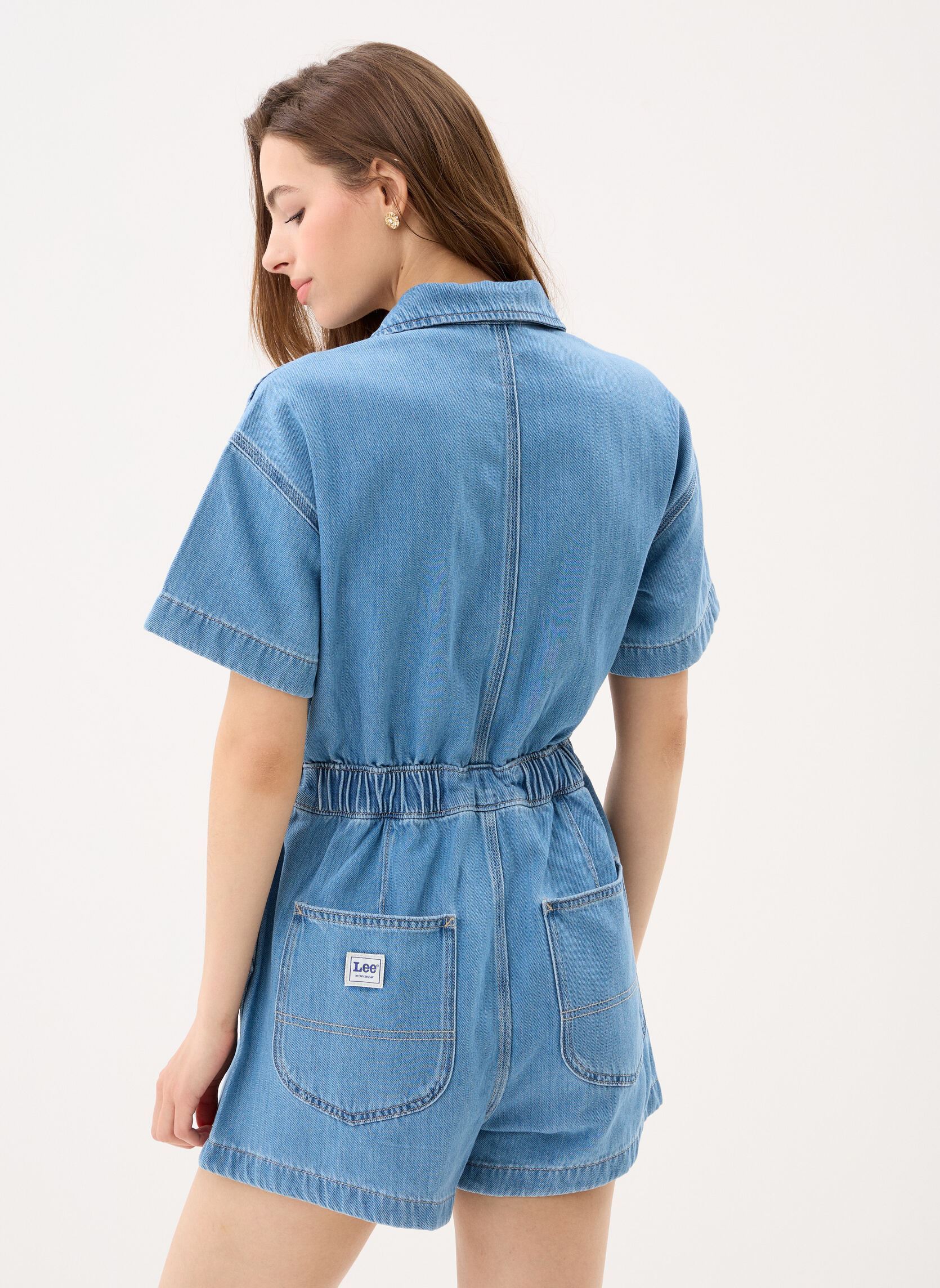 Kurze Jumpsuits Playsuit damen blau Lee Kurze Jumpsuits Playsuit damen blau AERIAL FLIGHT