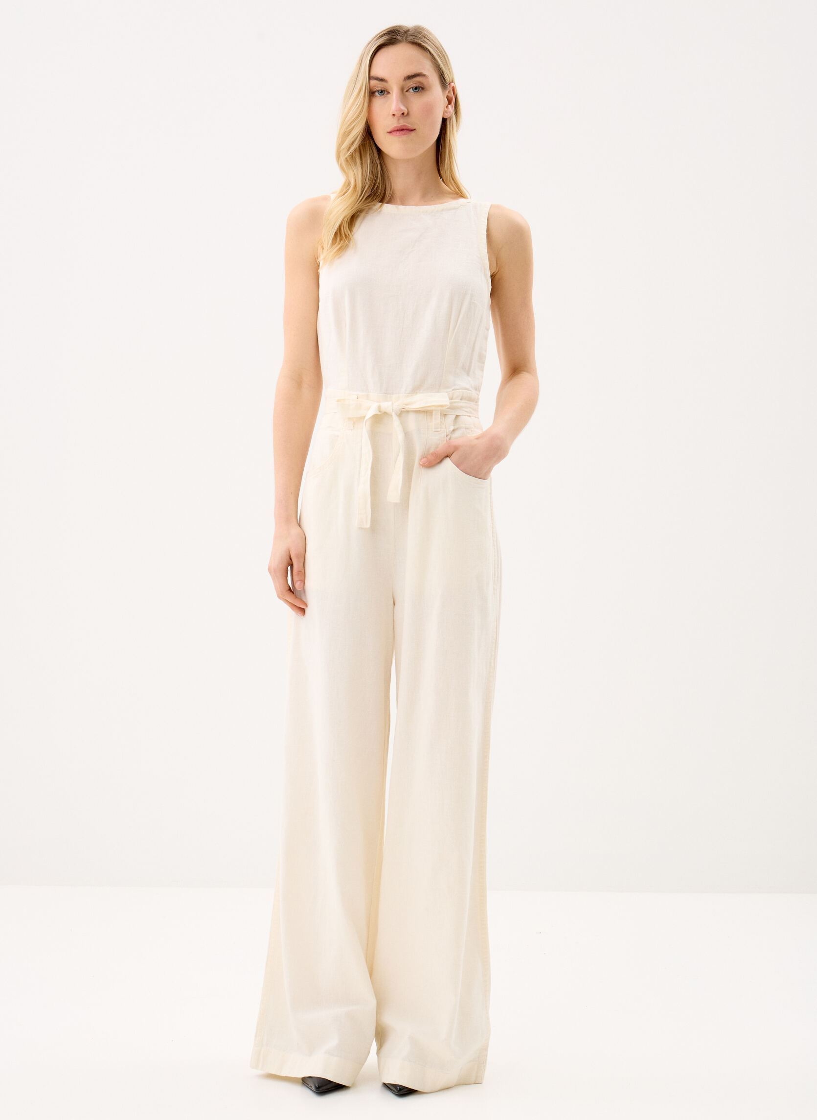 Jumpsuits Boatneck Jumpsuit damen beige Lee Jumpsuits Boatneck Jumpsuit damen beige NATURAL