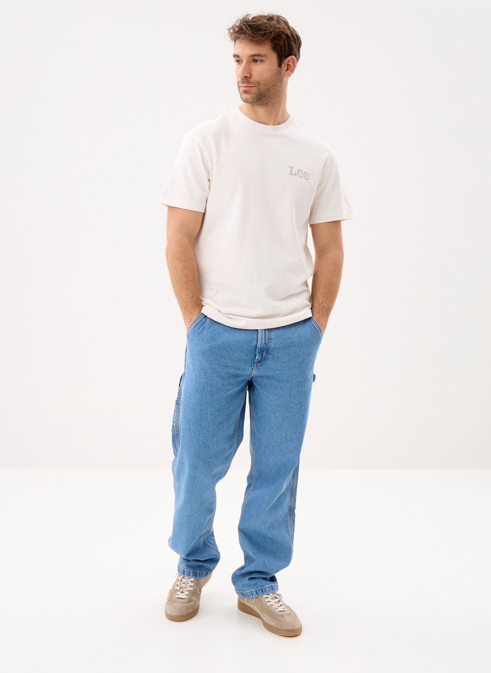 T-shirts met korte mouwen Ww Work For It Tee heren beige Lee T-shirts met korte mouwen Ww Work For It Tee heren beige NATURAL