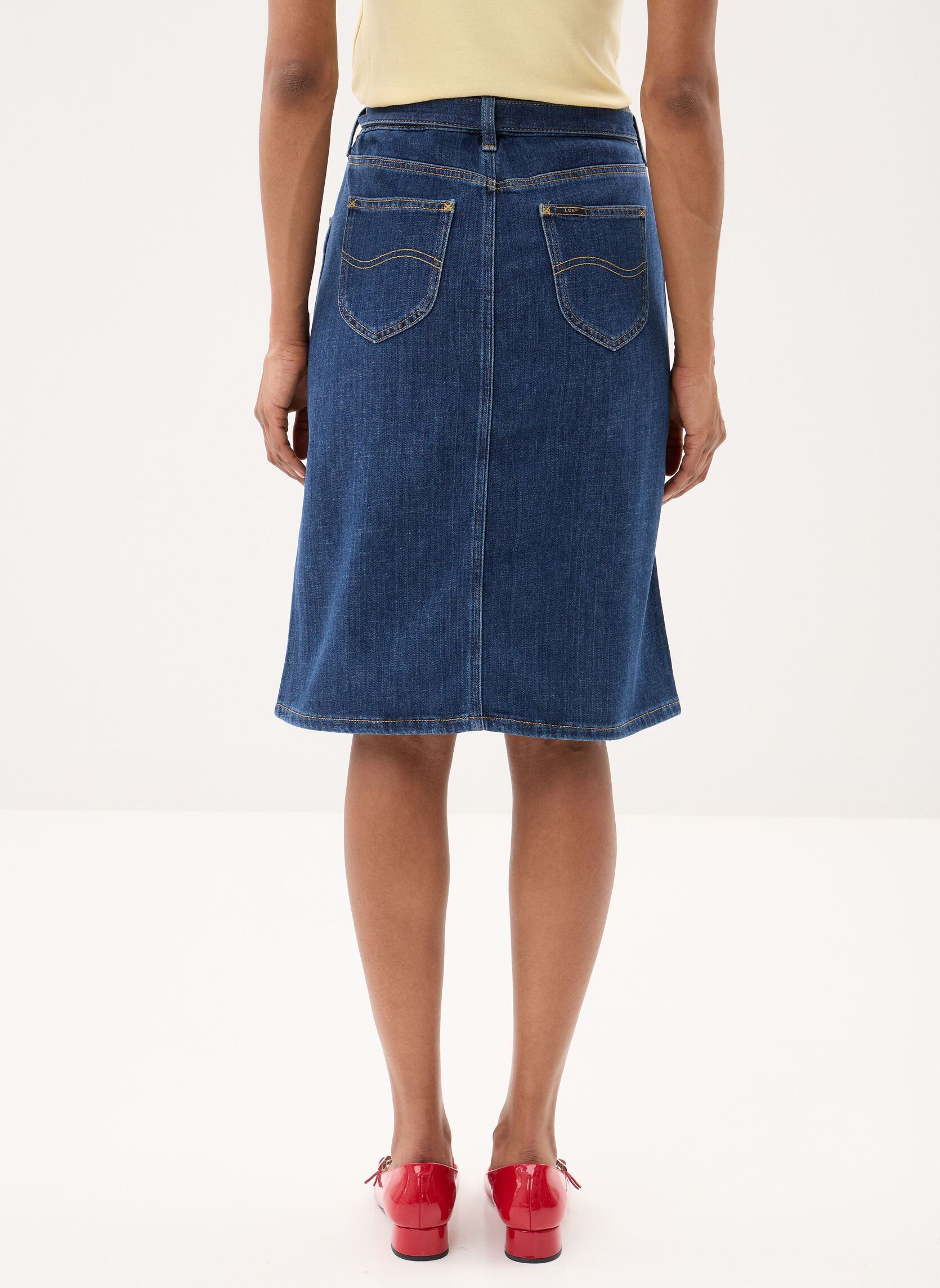 Jupes courtes Midi Skirt With Bow femme bleu Lee Jupes courtes Midi Skirt With Bow femme bleu SEASIDE TRIP