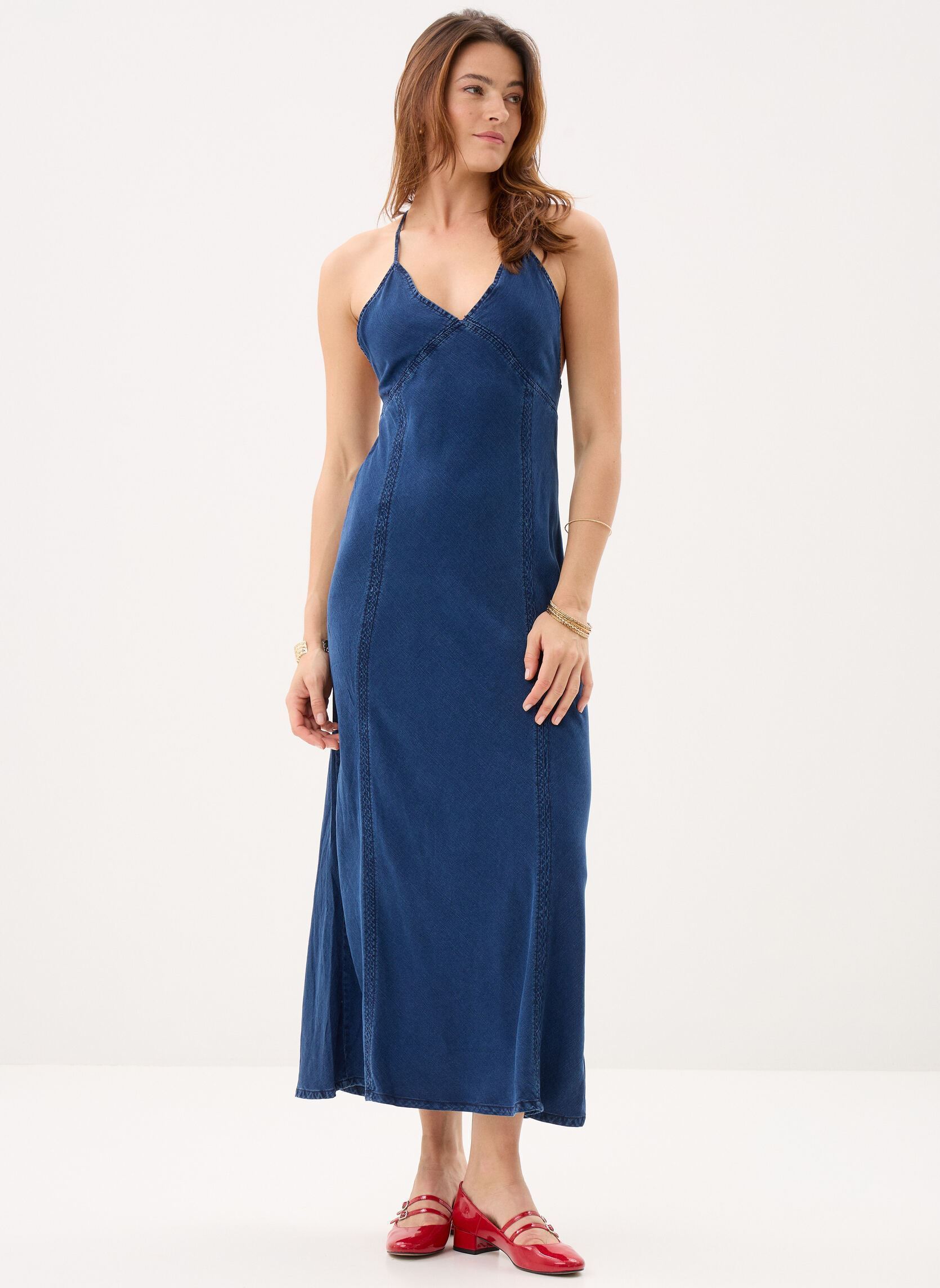 Abiti Slip Dress donna blu Lee Abiti Slip Dress donna blu FROZEN IN TIME