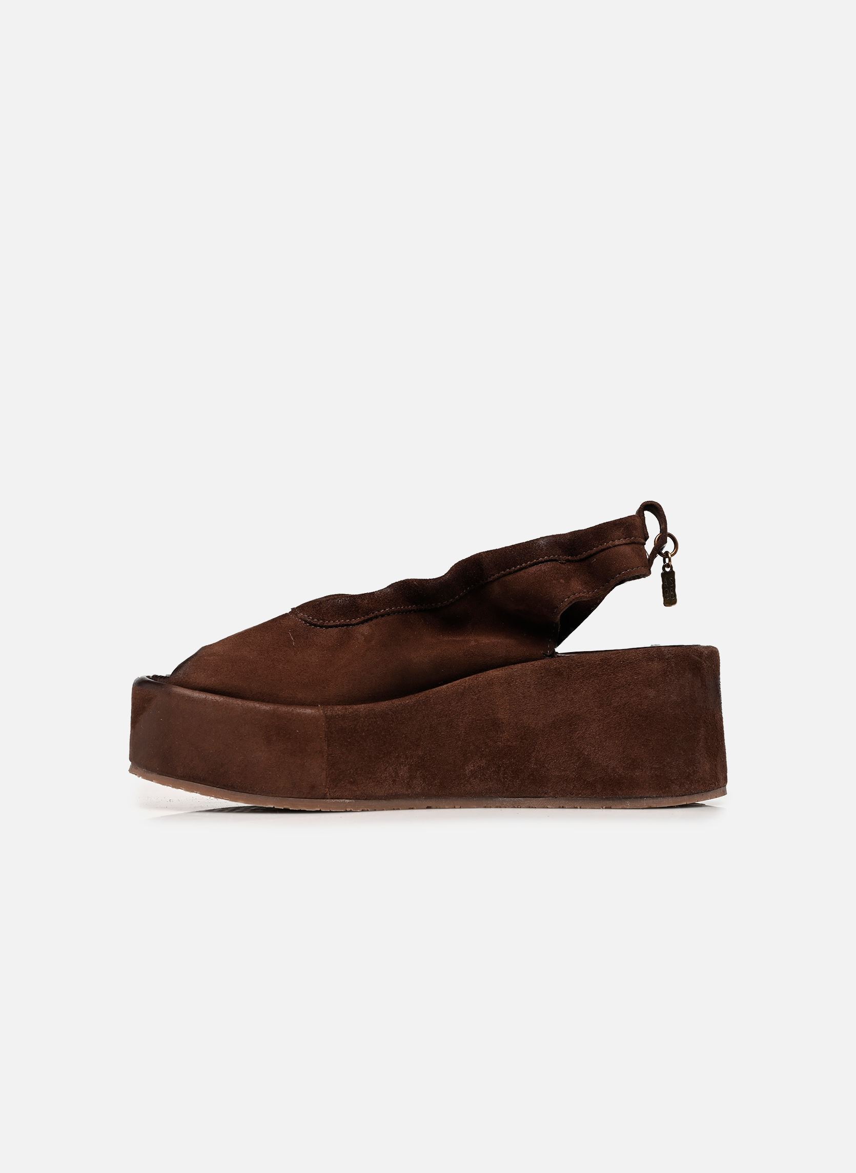 Sandalen met sleehak en plateau B99007 dames bruin AS98 Sandalen met sleehak en plateau B99007 dames bruin EBANO