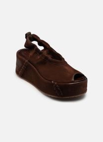 Sandalen met sleehak en plateau B99007 dames bruin AS98 Sandalen met sleehak en plateau B99007 dames bruin EBANO
