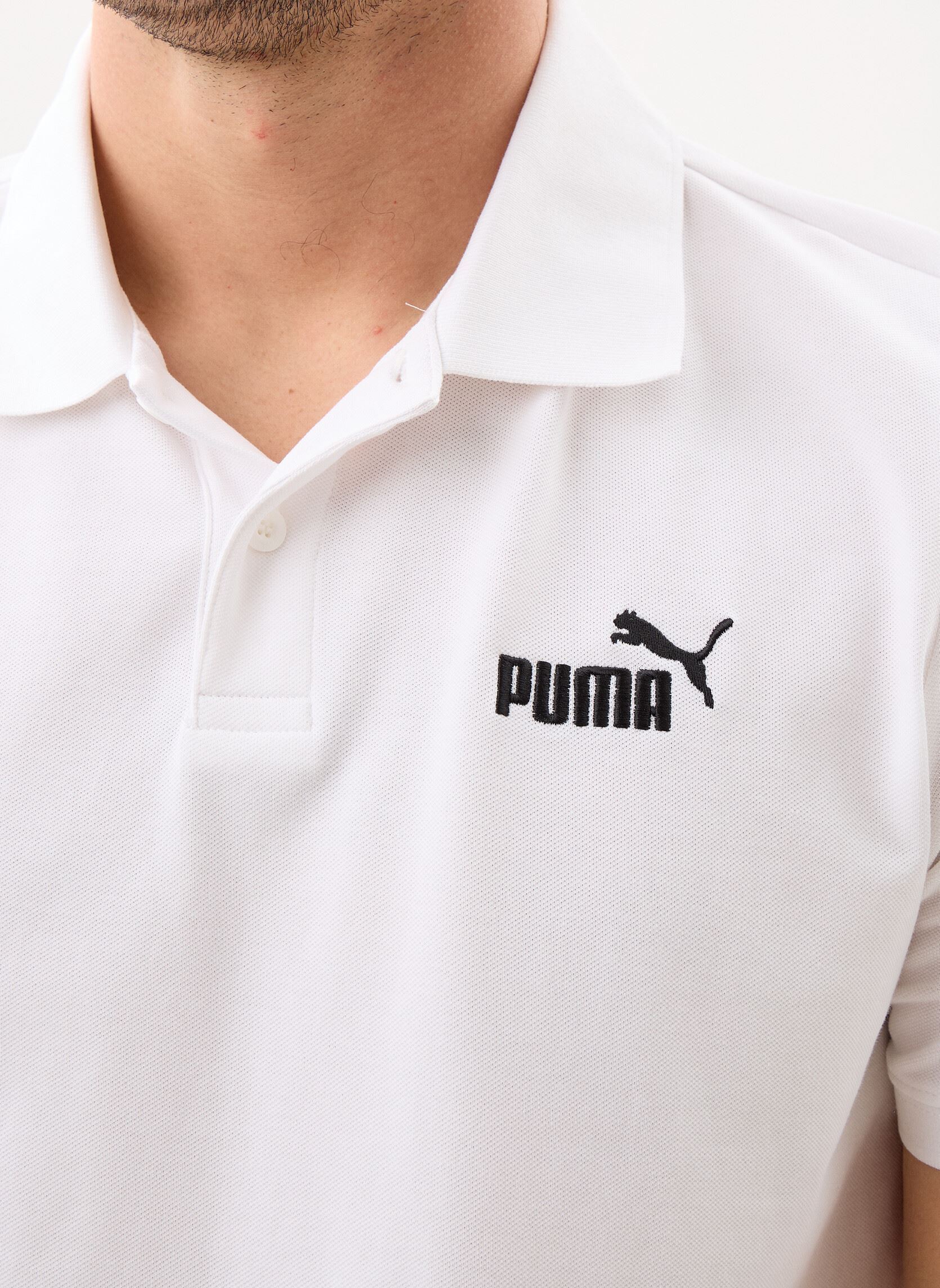 Polos manches courtes ESS No. 1 Logo Pique Polo homme blanc Puma Polos manches courtes ESS No. 1 Logo Pique Polo homme blanc Puma White